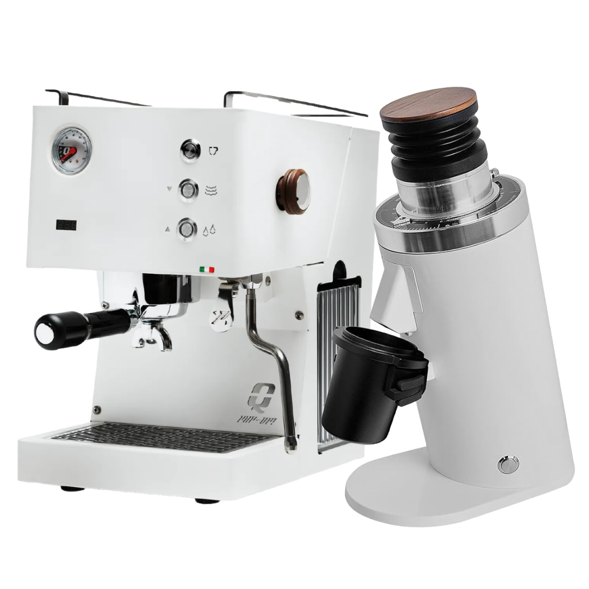 Quick Mill Pop-up Espresso Machine (White) & DF64 Grinder (White) Bundle Espresso Machine Quick Mill