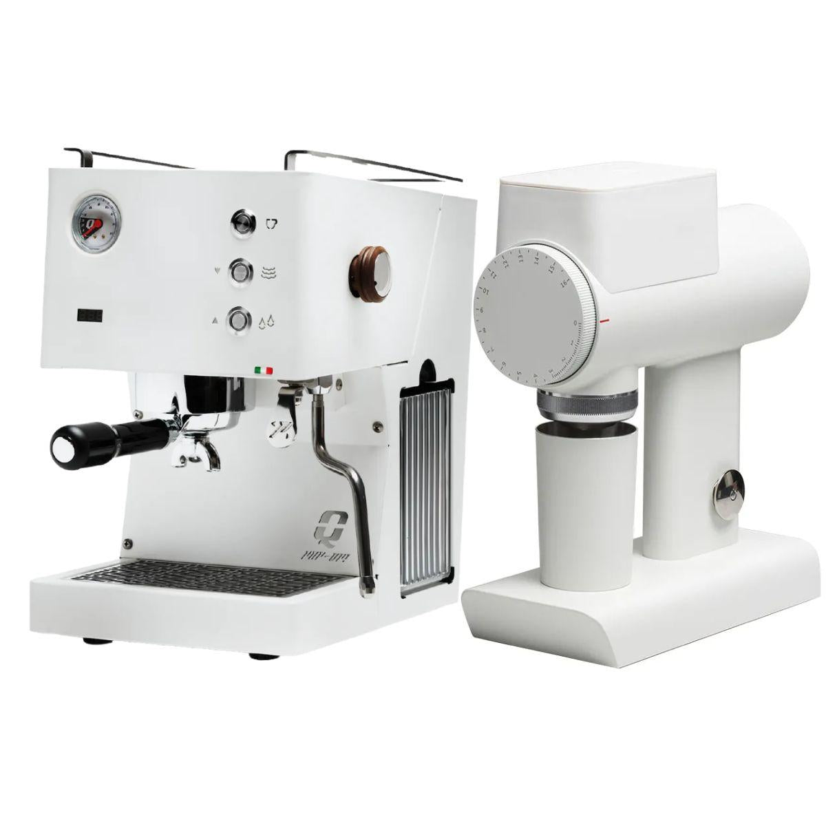 Quick Mill Pop-up Espresso Machine (White) & Timemore Sculptor 064S All-Purpose Coffee Grinder (Matte White) Bundle Espresso Machine Quick Mill