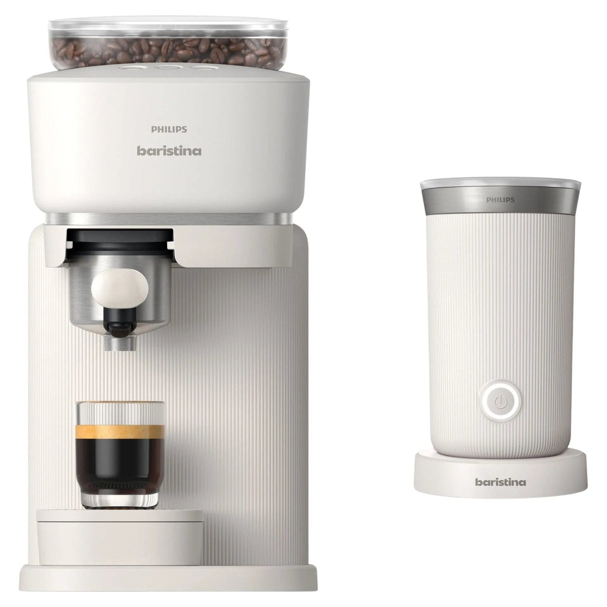 Philips Baristina Combo Espresso Machine with Milk Frother BAR303/00 (White) Super Automatic Espresso Machine Philips