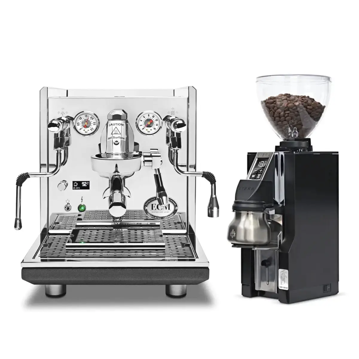 ECM Synchronika II Espresso Machine with Eureka Mignon Libra All Purpose Grinder (Black) Bundle Espresso Machine (Prosumer) ECM