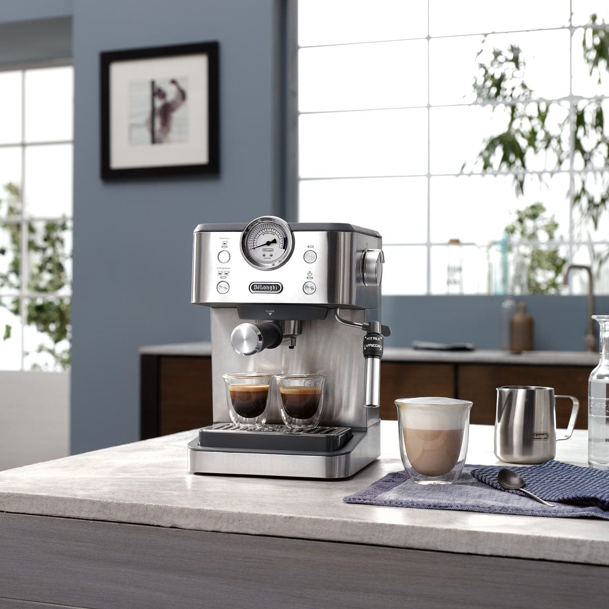 De'Longhi Linea Classic Espresso Machine EM450M (Stainless Steel) Espresso Machine DeLonghi