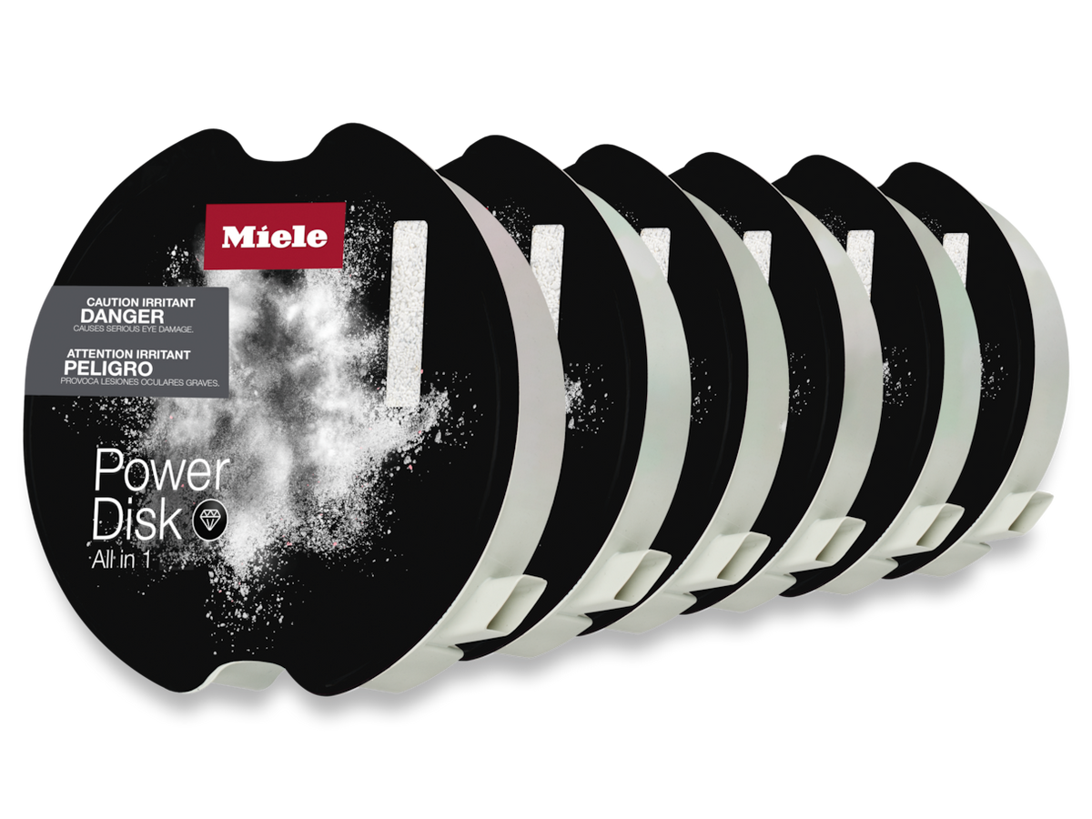 Miele PowerDisk All in 1 disks close-up
