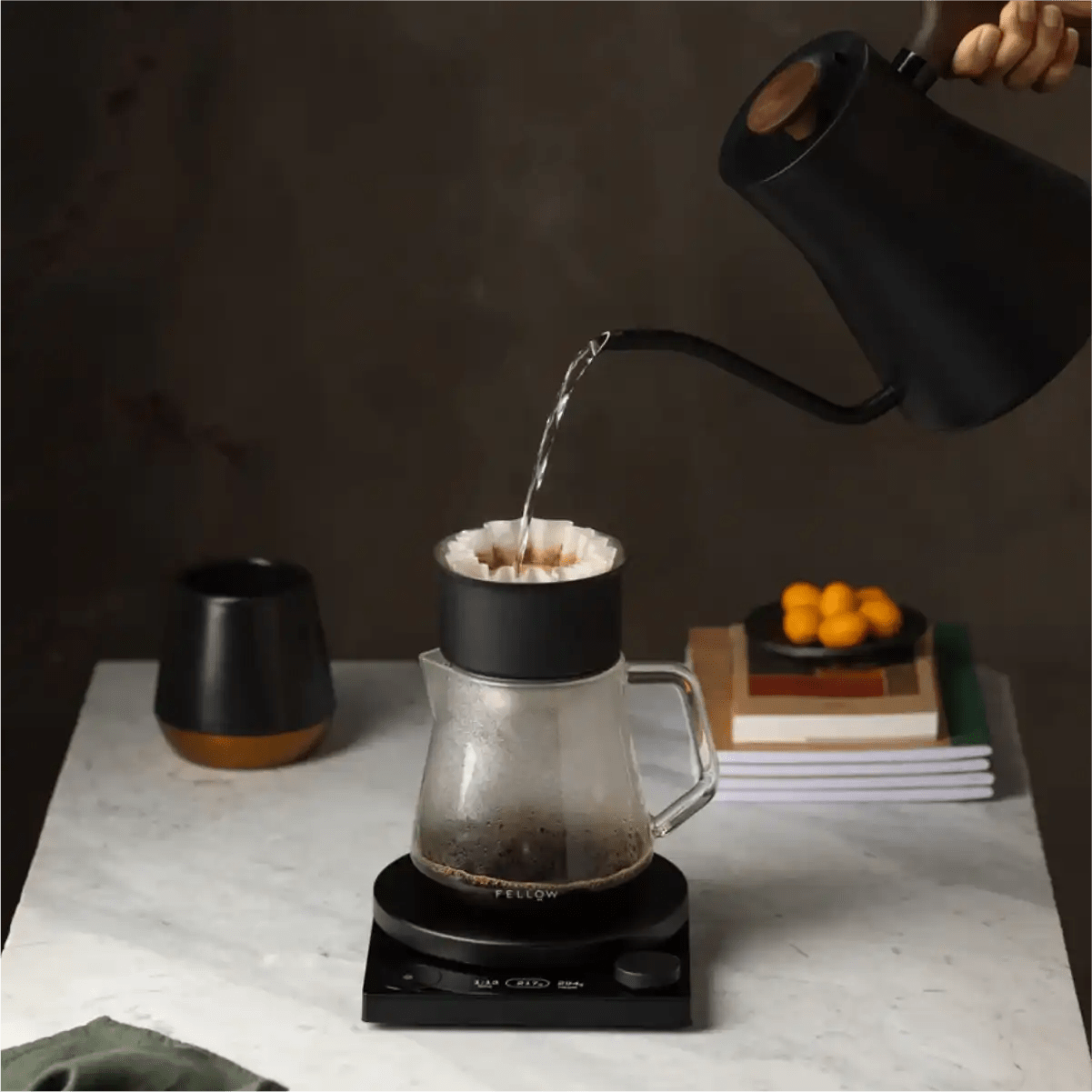 Fellow Stagg EKG Pro Pour-Over Kettle (Matte Black + Walnut) Kettle Fellow