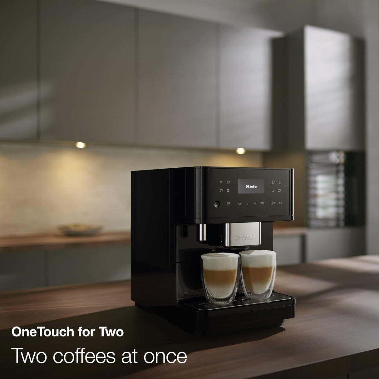Miele CM 6160 Milk Perfection Countertop Coffee Machine (Obsidian Black) Super Automatic Espresso Machine Miele