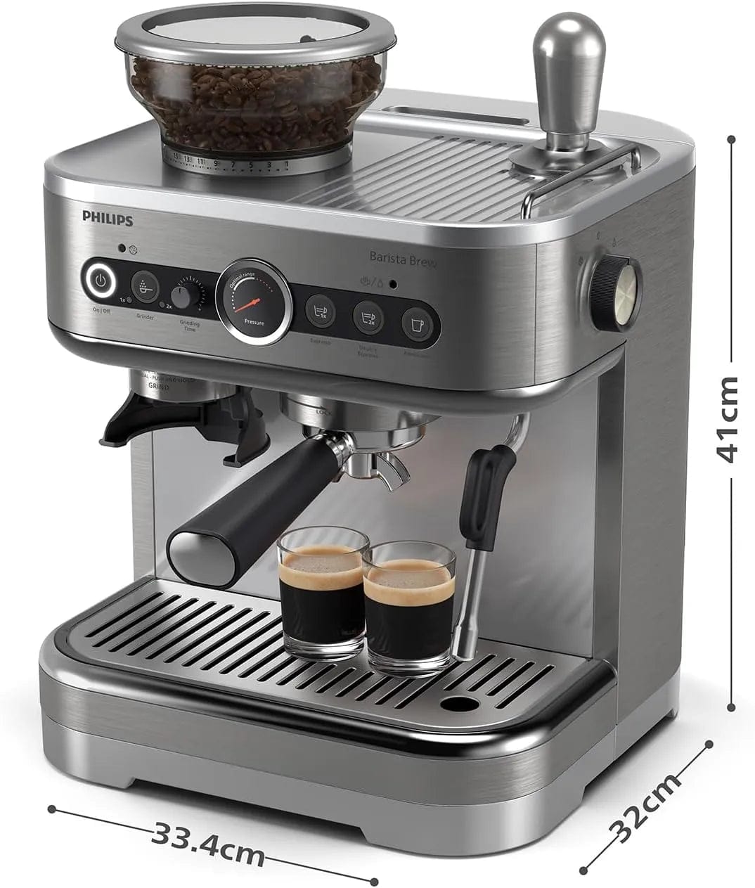 Philips Barista Brew Semi Automatic Espresso Machine PSA3218/01 (Silver) Espresso Machine Philips