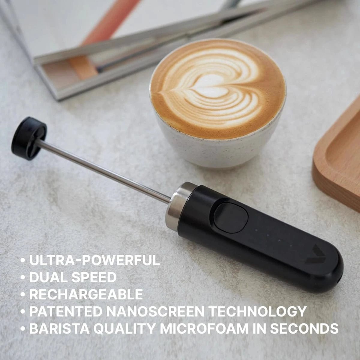 Subminimal Lithium NanoFoamer (Black) Milk Frother Subminimal