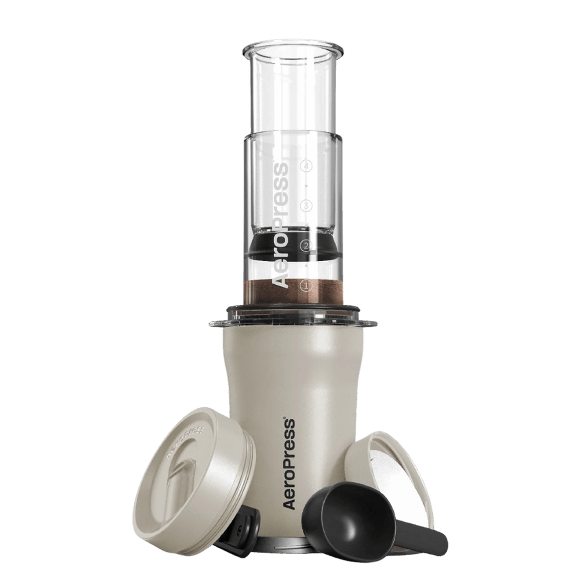 AeroPress Go Plus Travel System (Cream) Pour Over Equipment AeroPress