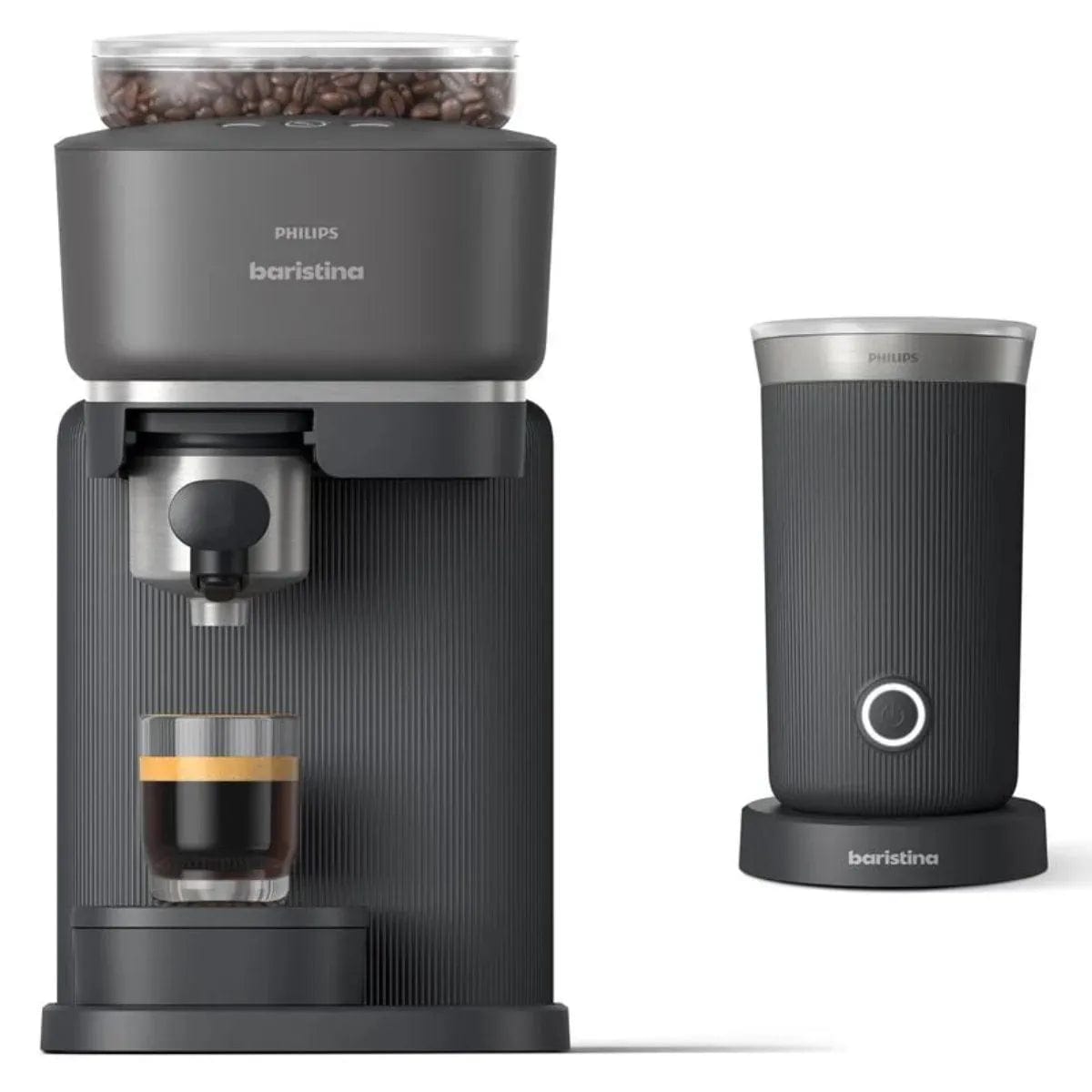 Philips Baristina Combo Espresso Machine with Milk Frother BAR303/60 (Black) Super Automatic Espresso Machine Philips
