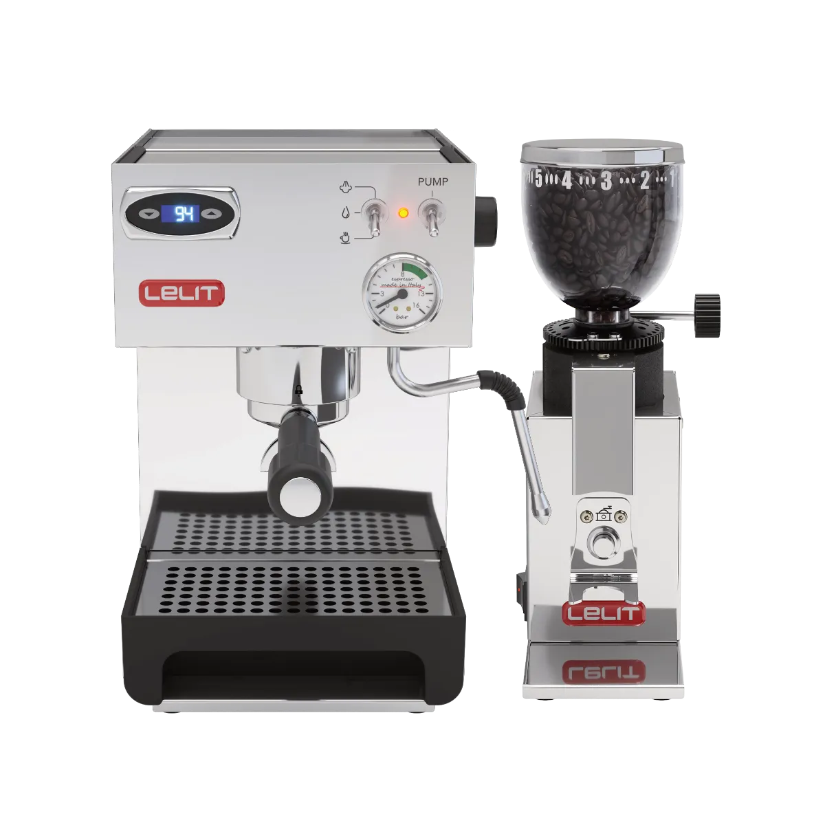 Lelit Anna 2 PL41TEM Espresso Machine (Stainless Steel) and Lelit Fred Grinder Bundle Espresso Machine (Prosumer) Lelit