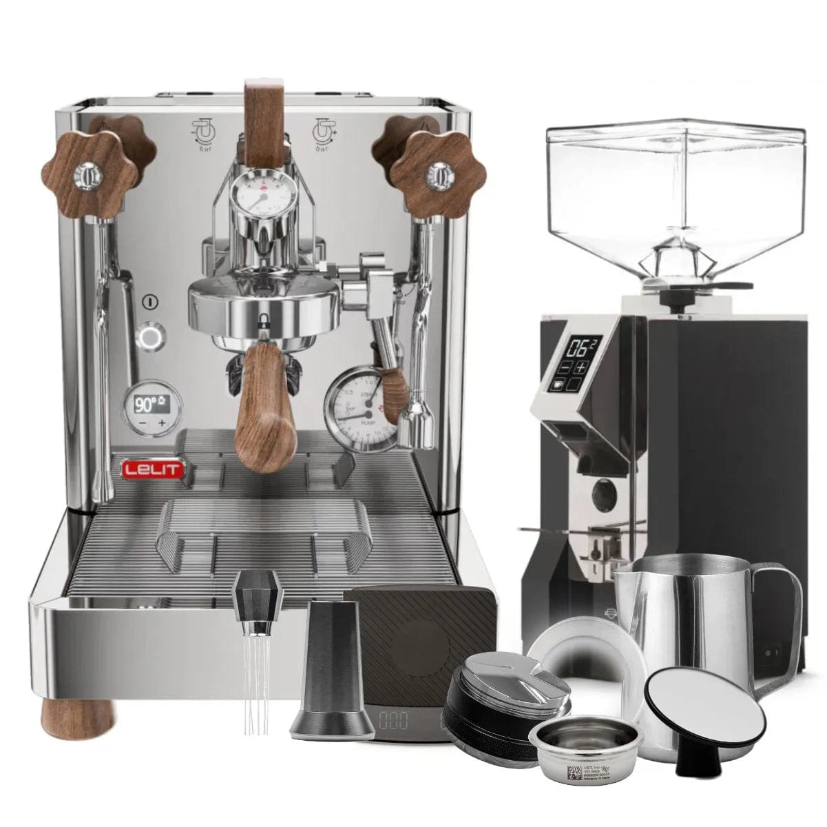 Lelit Bianca 3 PL162T Espresso Machine, Eureka Mignon Specialita Grinder (Matte Black) & Barista Tool Bundle Espresso Machine (Prosumer) Lelit
