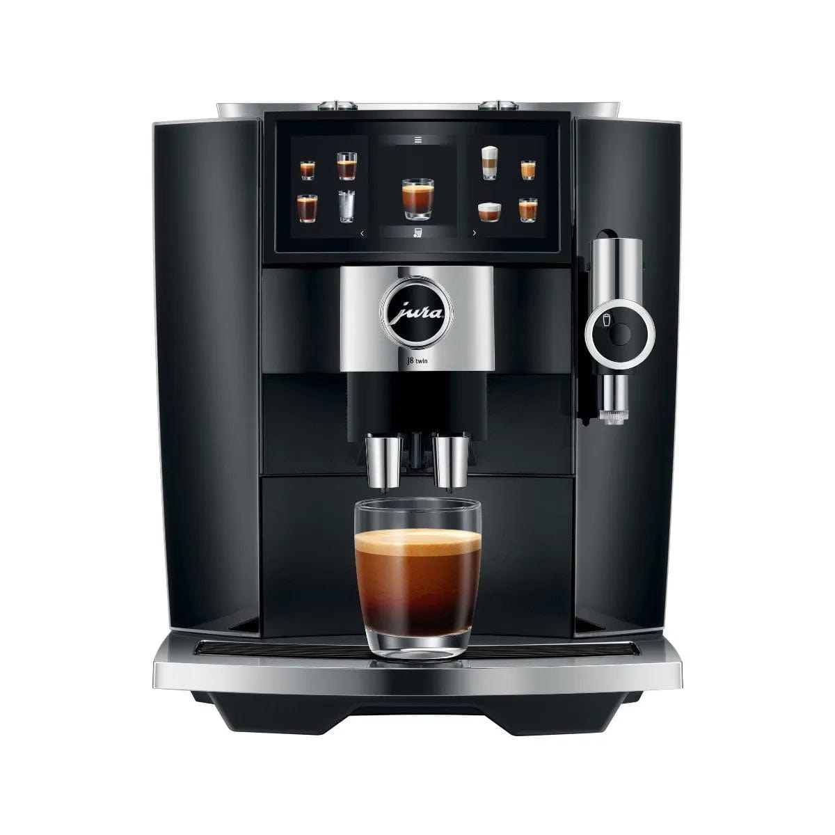 Jura J8 Twin Super Automatic Coffee Machine 15658 Diamond Black Super Automatic Espresso Machine Jura