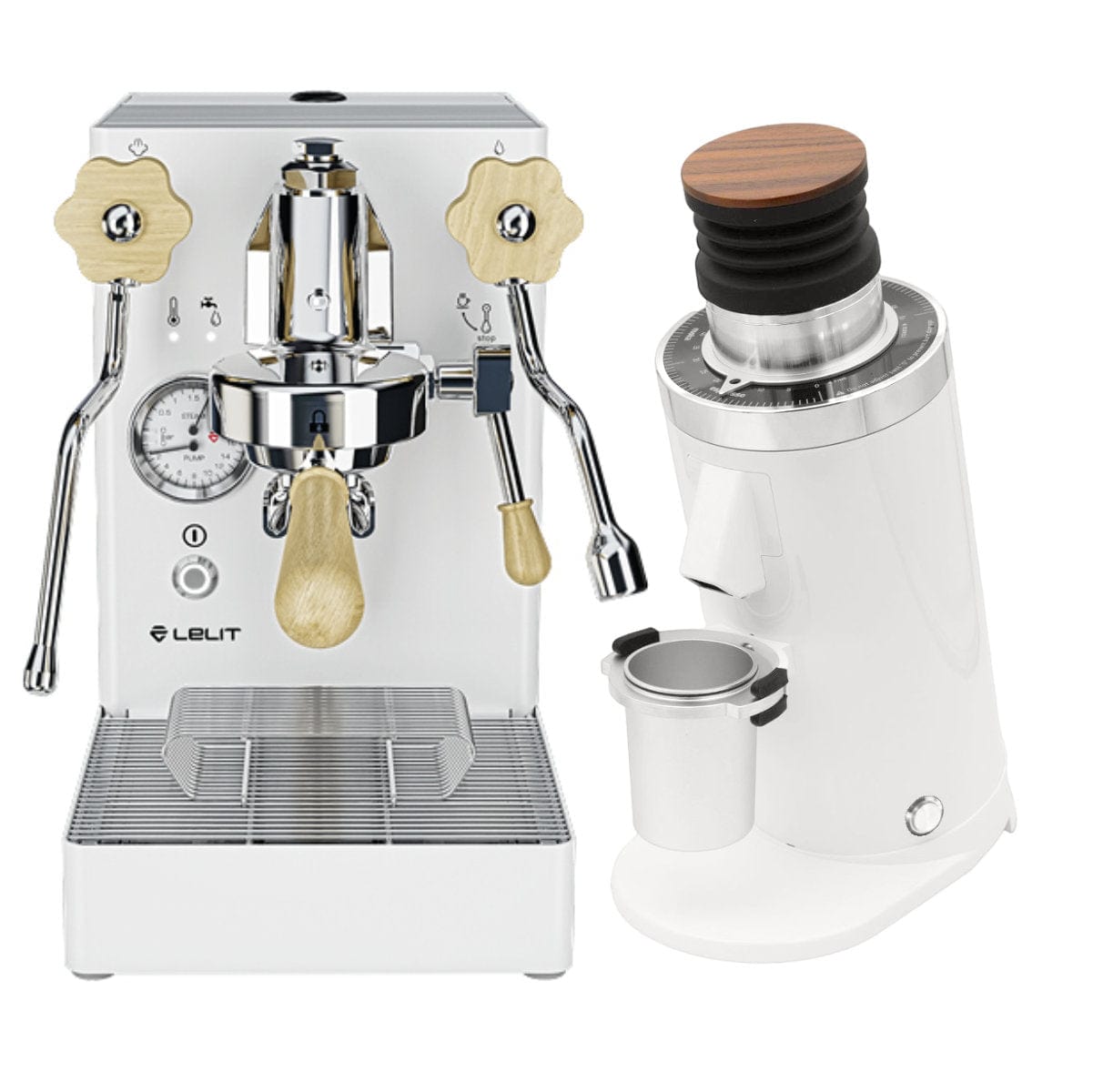 Lelit Mara X Semi-Automatic Heat-Exchange E61 Espresso Machine with PID PL62X (White) & DF64 Gen 2 Grinder (White) Bundle Espresso Machine (Prosumer) Lelit