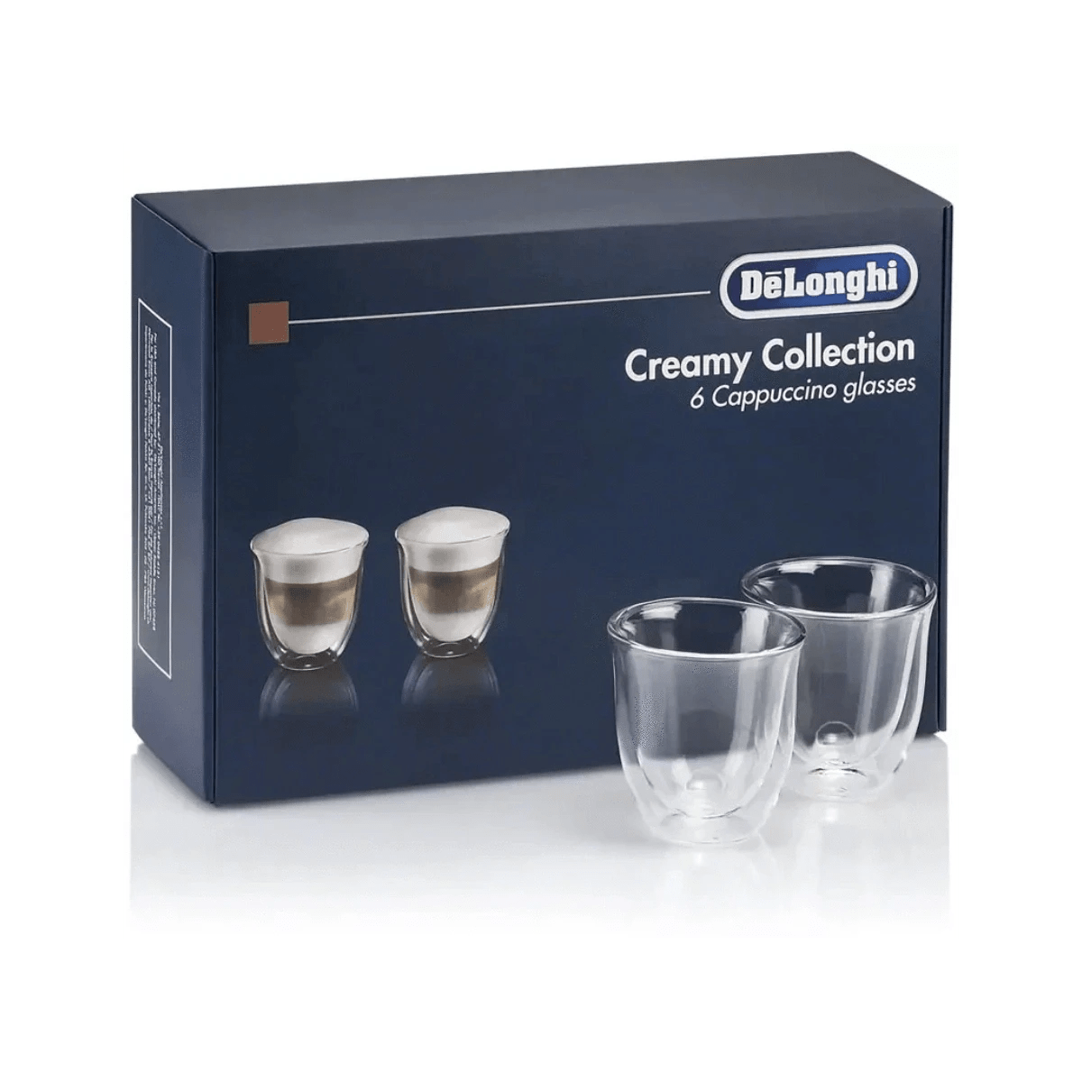 De'Longhi Creamy Collection Double Walled Cappuccino Glasses DLSC301 (Set of 6) Kitchenware DeLonghi