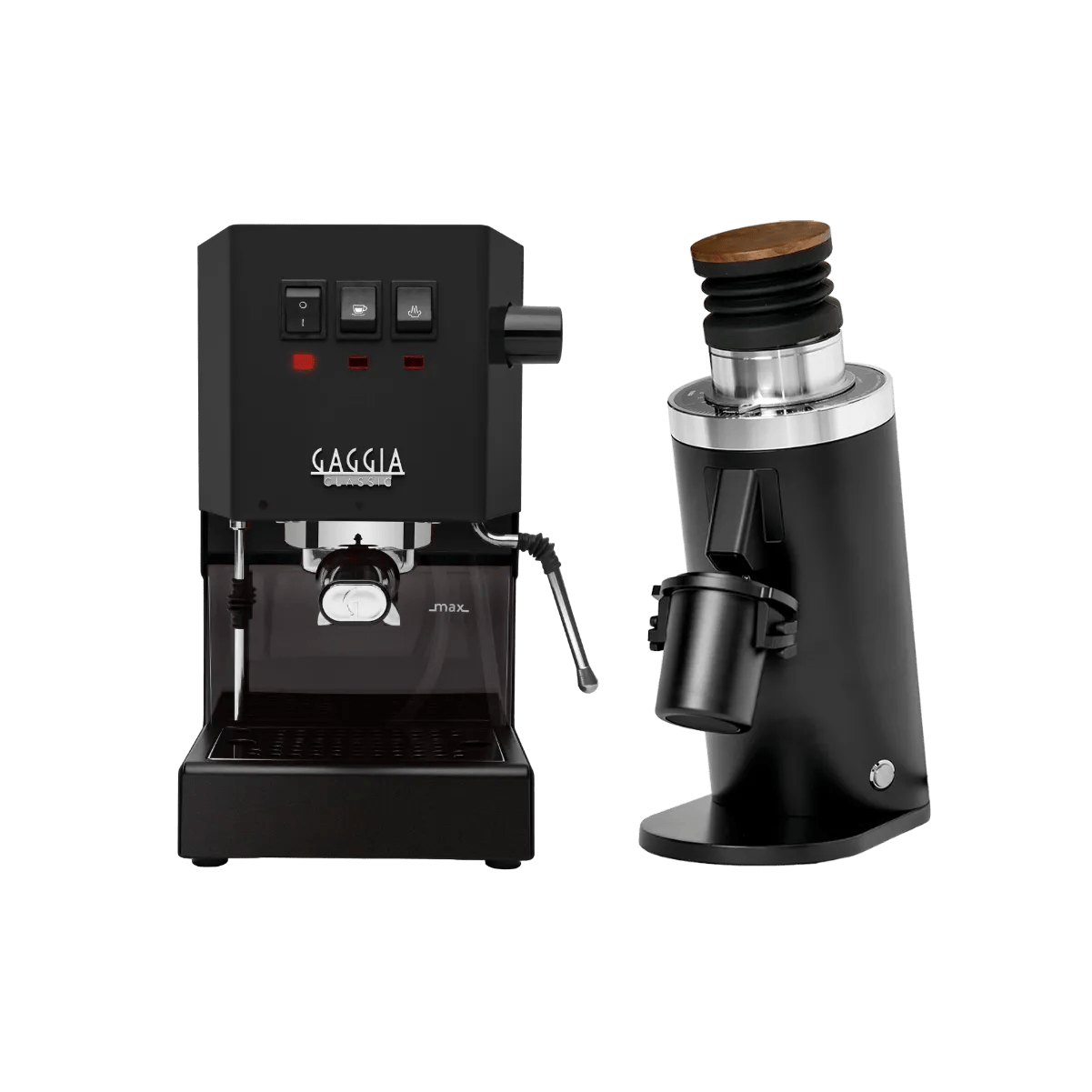 Gaggia Classic E24 Black & DF64 Gen 2 Grinder (Black) Bundle Espresso Machine Gaggia