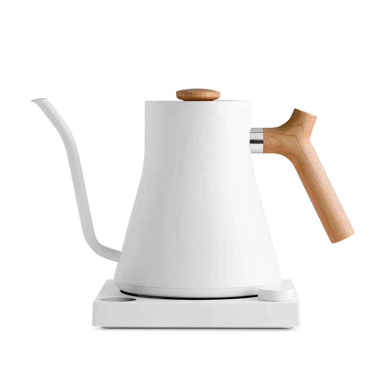 Fellow Stagg EKG Pour-Over Kettle (Matte White + Maple) Kettle Fellow