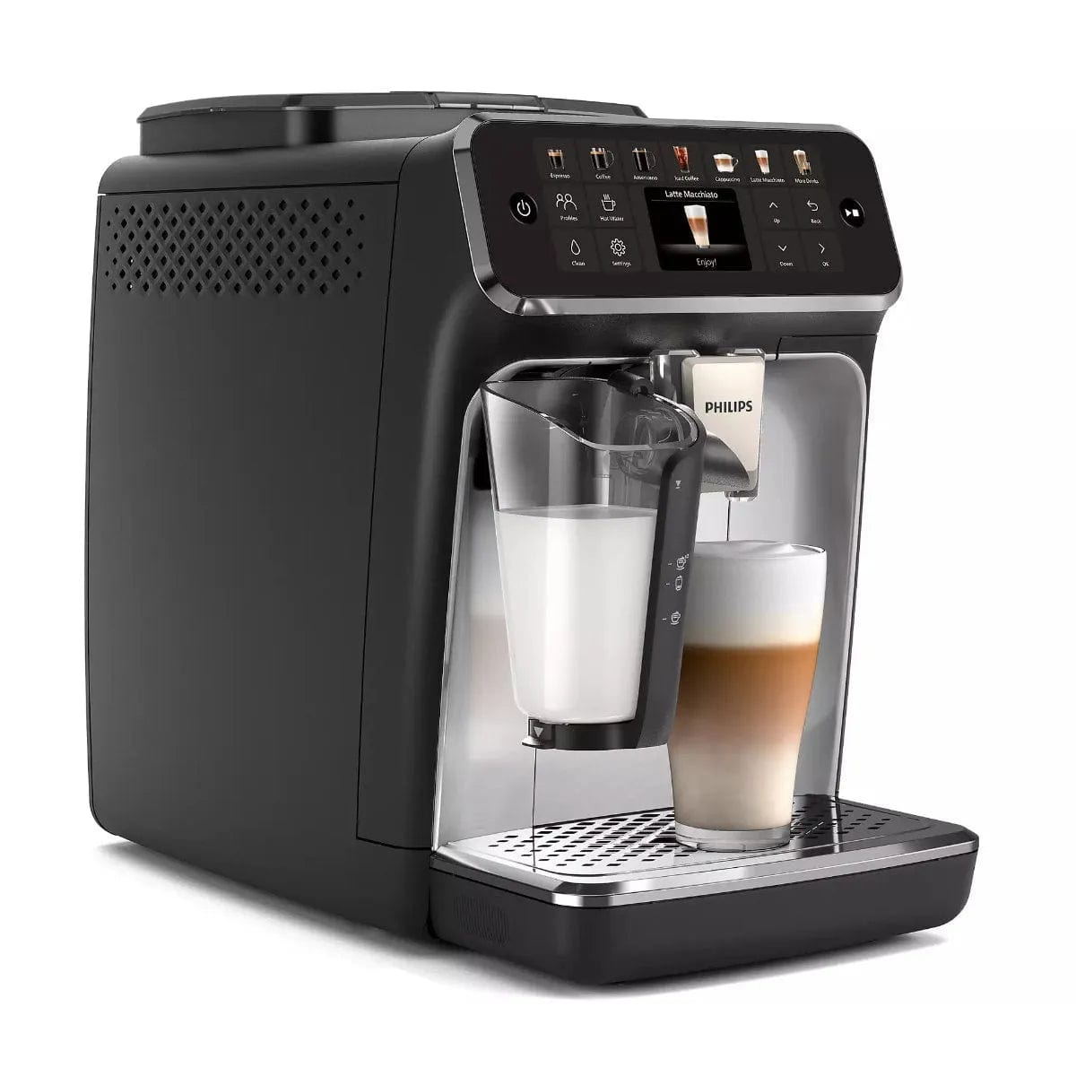 Philips 4400 LatteGo Super Automatic Espresso, Cappuccino, & Latte Macchiato Machine with SilentBrew EP4447/90 - Open Box, Unused Super Automatic Espresso Machine Philips