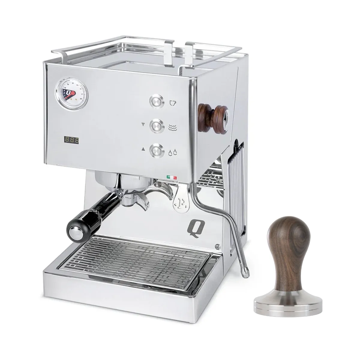 Quick Mill Pop-up Espresso Machine (Stainless Steel) with Tamper Bundle Espresso Machine Quick Mill