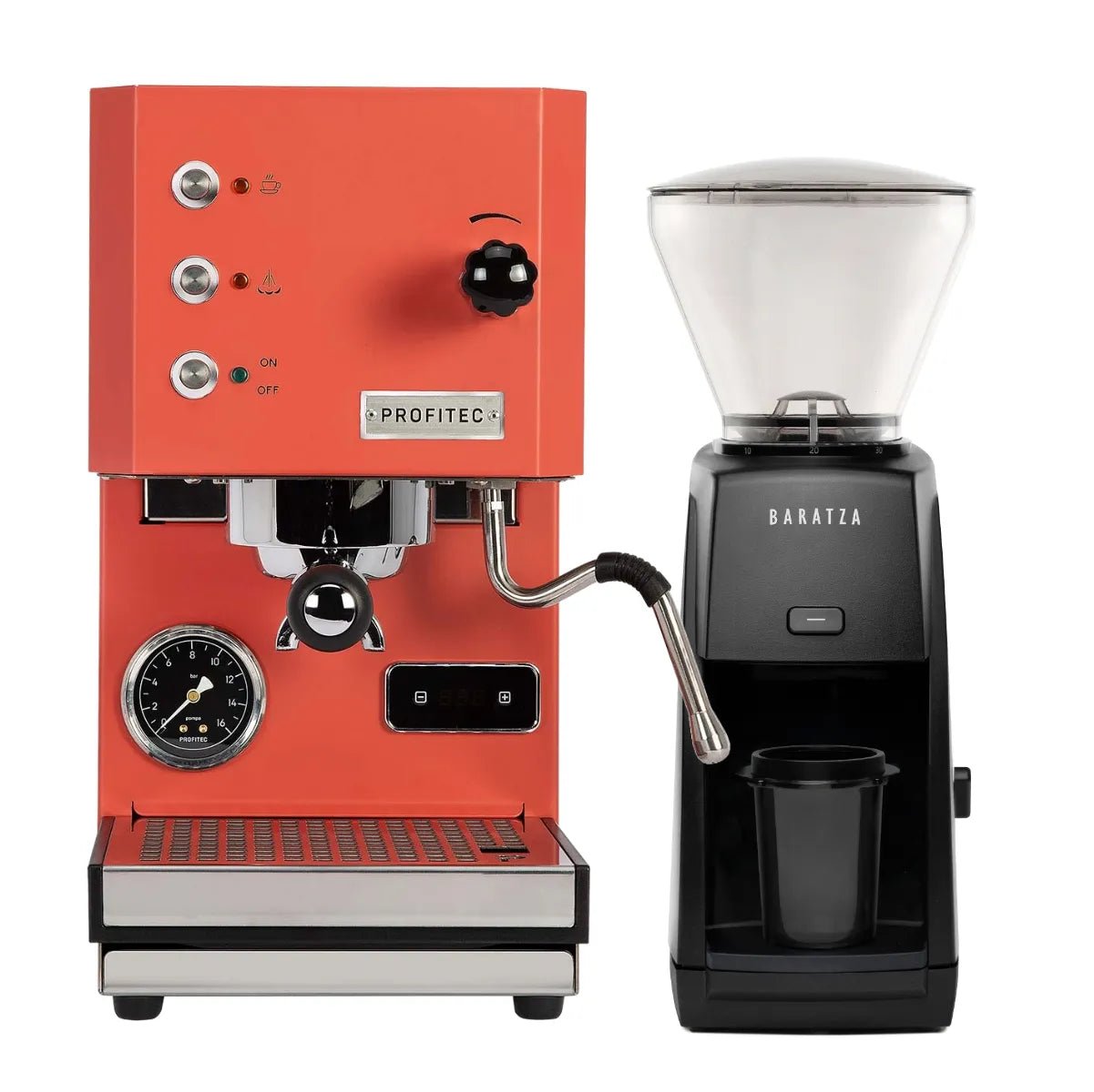 Profitec Go (Red) Espresso Machine & Baratza Encore ESP Grinder (Black) Bundle Espresso Machine (Prosumer) Profitec