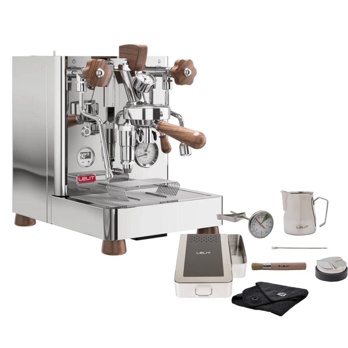 Lelit Bianca 3 Semi-Automatic Dual-Boiler E61 Espresso Machine with PID PL162T Version 3 (Stainless Steel) Bundle Espresso Machine (Prosumer) Lelit