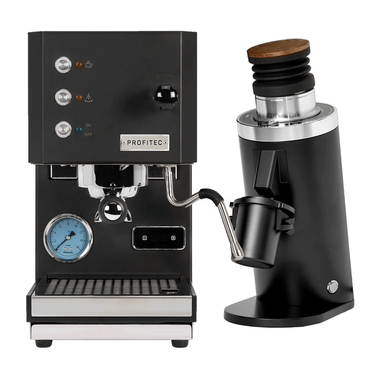 Profitec Go (Black) Espresso Machine & DF64 Gen 2 Grinder (Black) Bundle Espresso Machine (Prosumer) Profitec