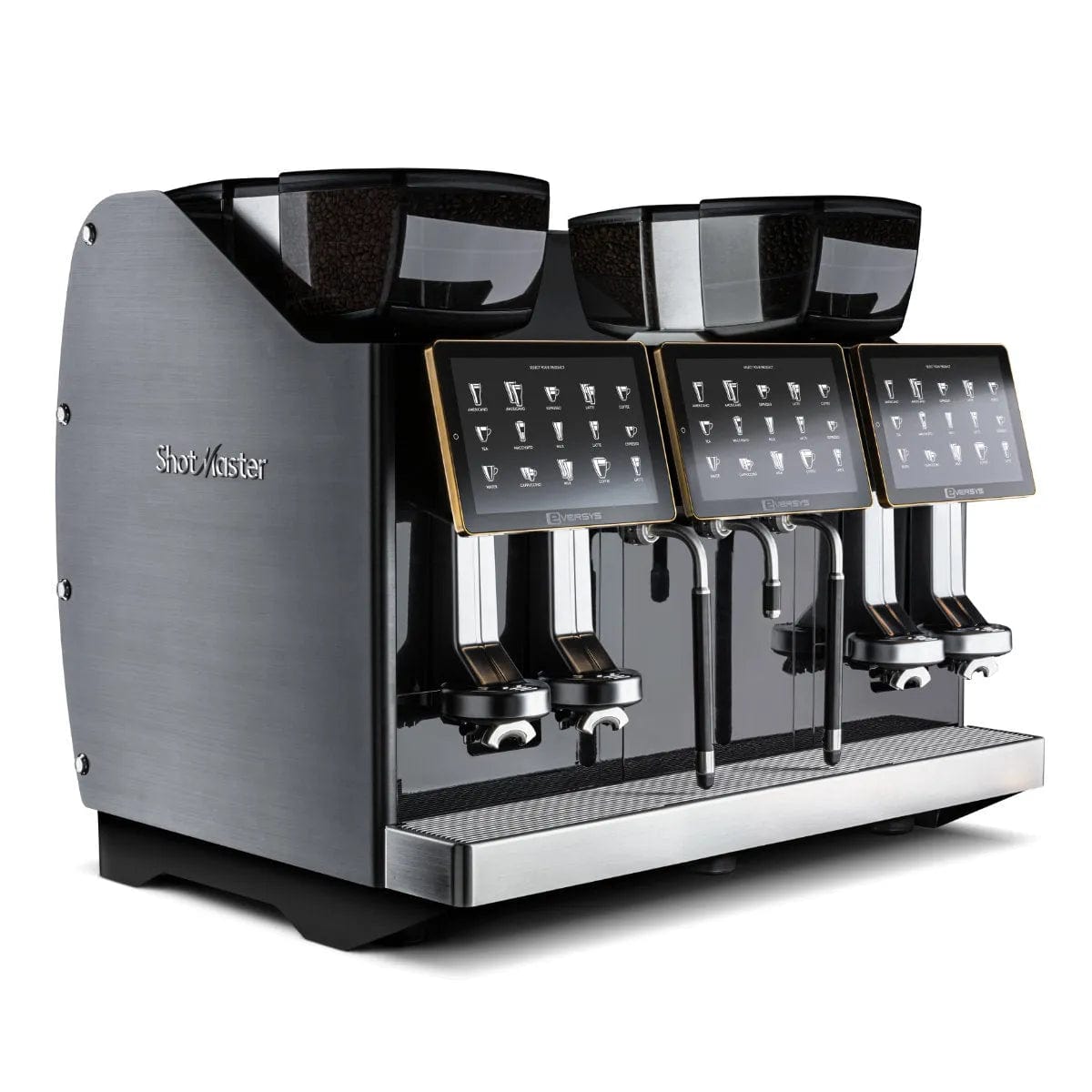 Eversys Shotmaster 4 Group Head Steam Wand Pro Super Traditional Espresso Machine s-pro/ST (Charcoal) Espresso Machine (Commercial) Eversys