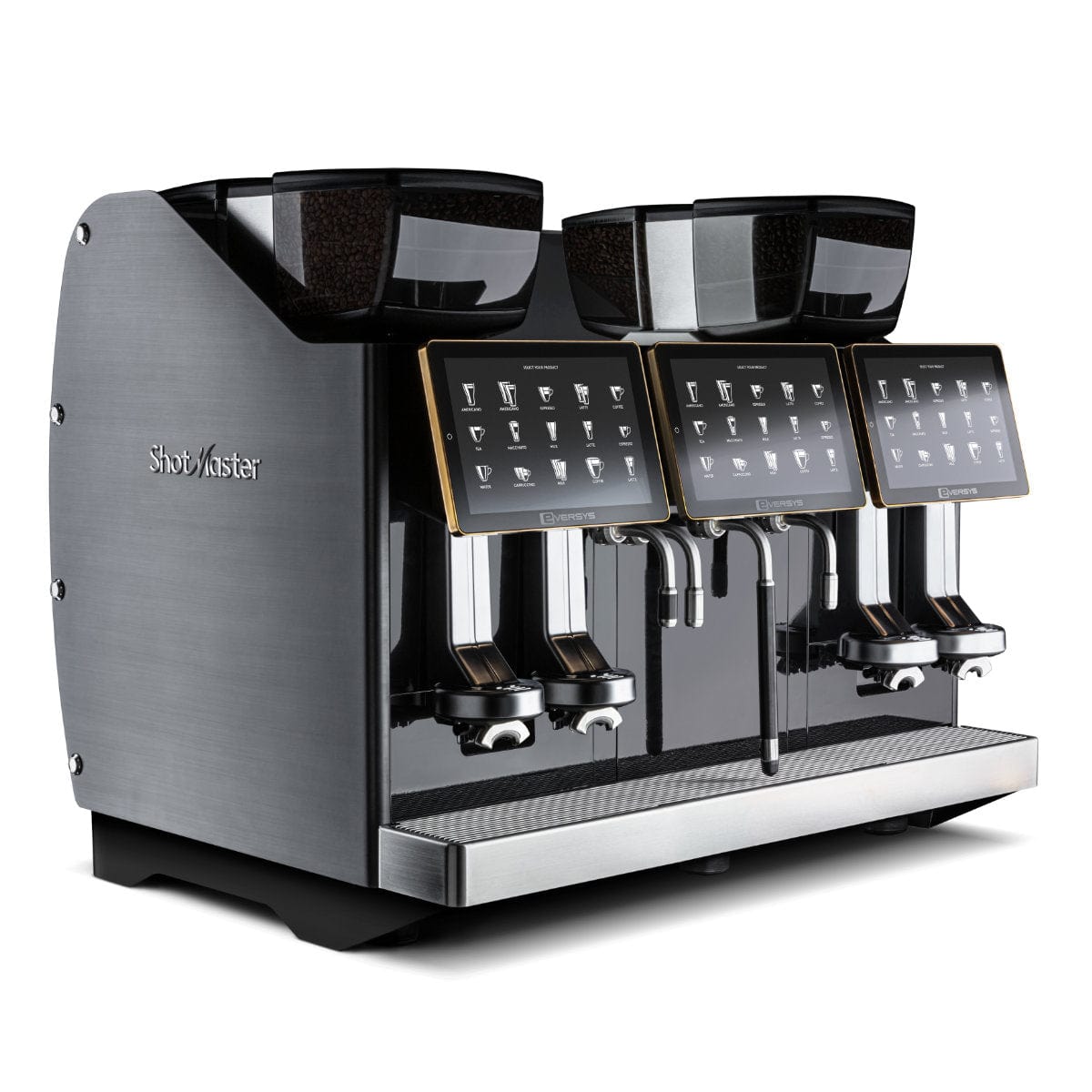Eversys Shotmaster 4 Group Head Milk System Pro Super Traditional Espresso Machine ms-pro/ST (Charcoal) Espresso Machine (Commercial) Eversys