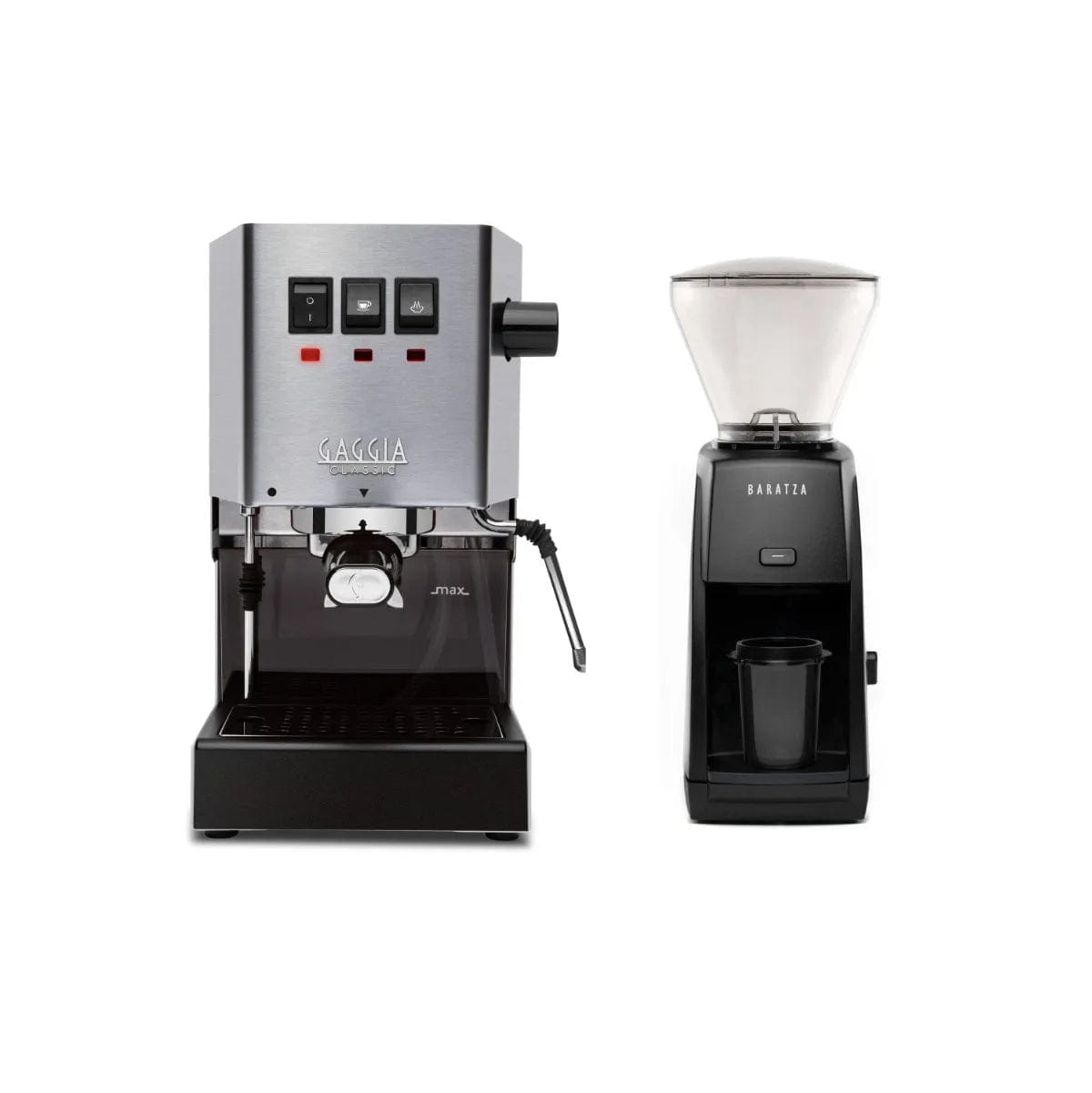 Gaggia Classic E24 Stainless Steel & Baratza Encore ESP Grinder Bundle Espresso Machine Gaggia