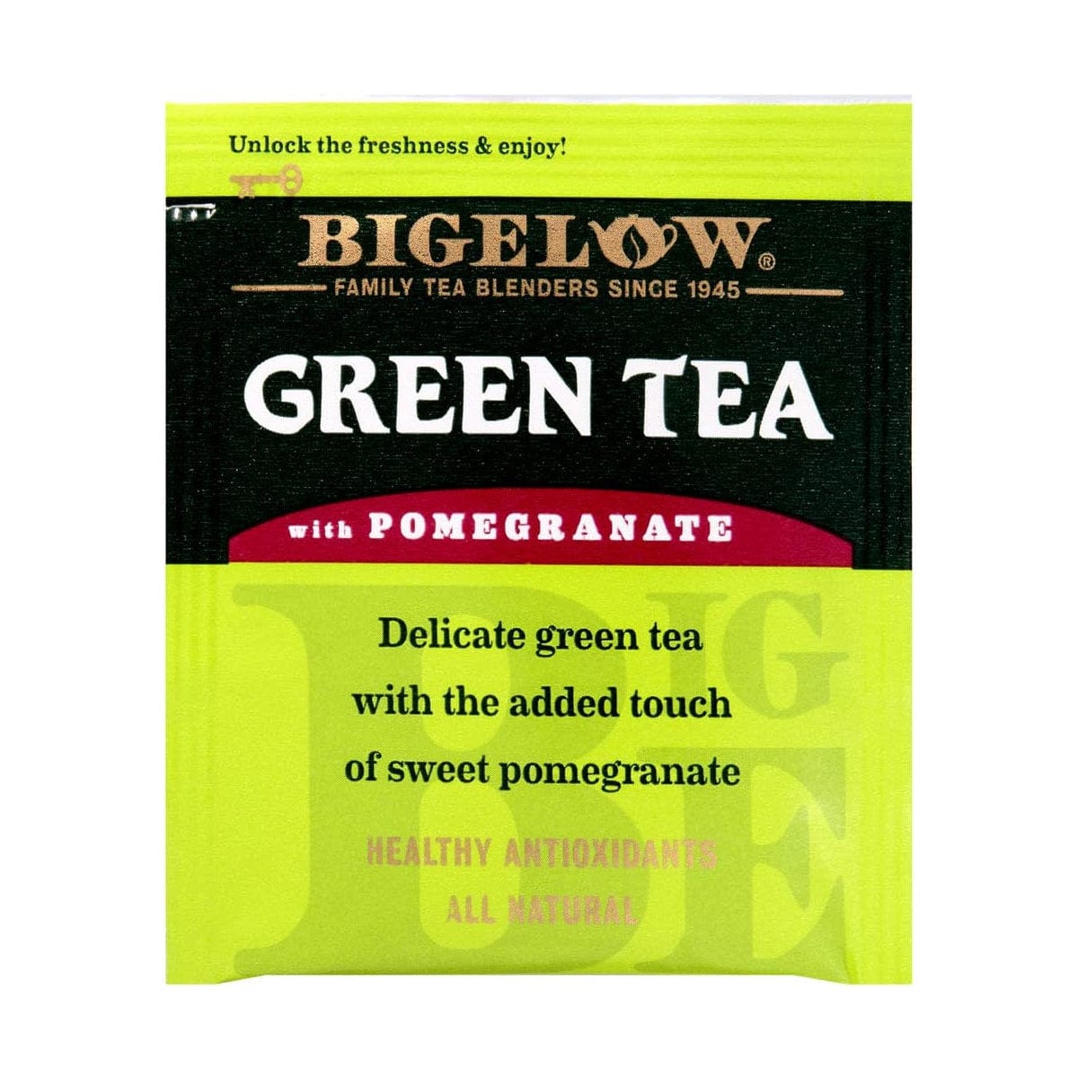 Bigelow Green Tea with Pomegranate Tea Bags (Box of 28 Tea Bags) Tea Bags Bigelow
