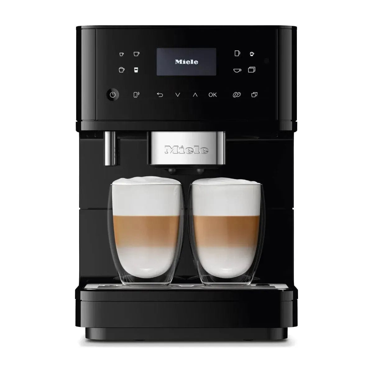 Miele CM 6160 Milk Perfection Countertop Coffee Machine (Obsidian Black) Super Automatic Espresso Machine Miele