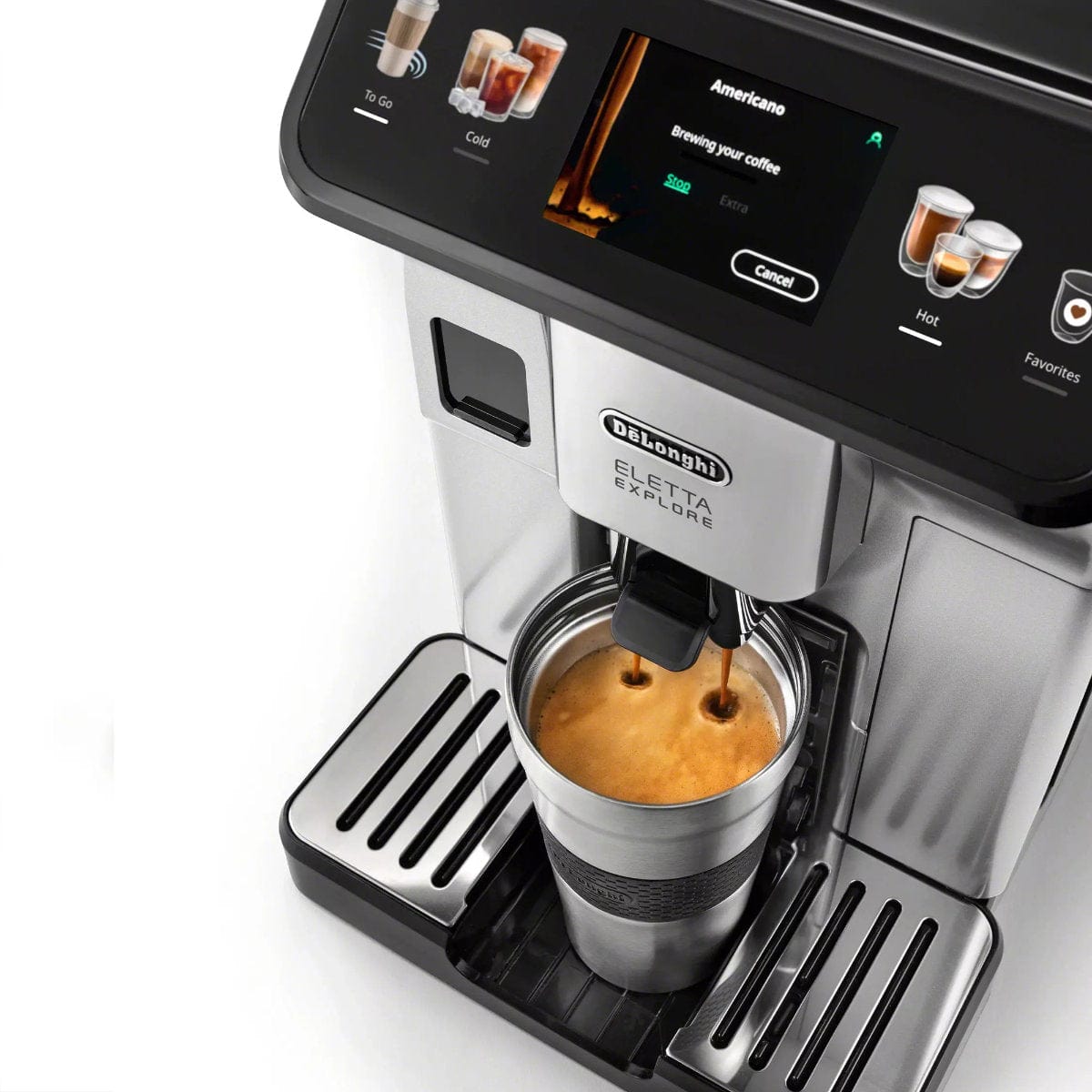 De'Longhi Eletta Explore Super Automatic Espresso Machine with Cold Brew ECAM45086S Super Automatic Espresso Machine DeLonghi