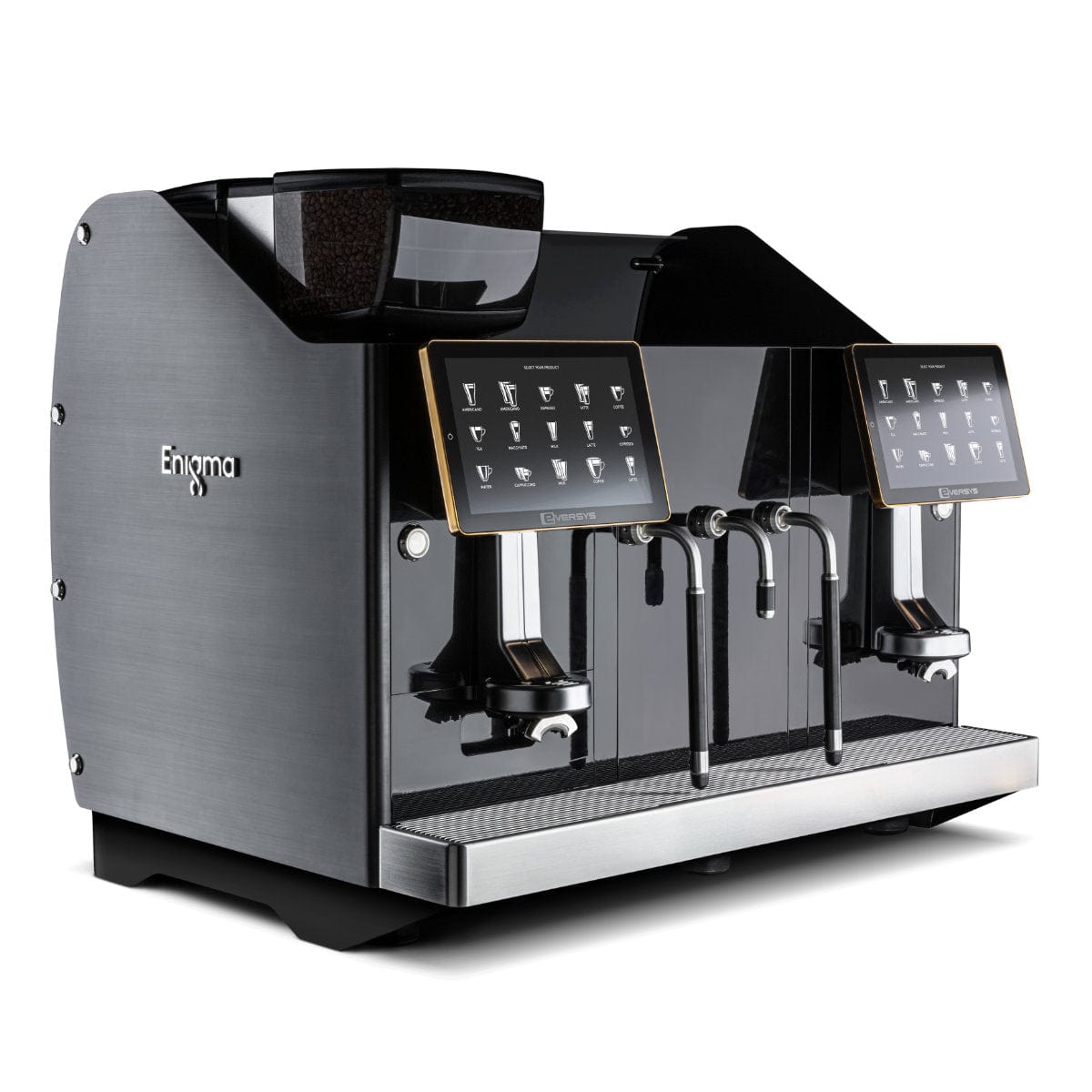 Eversys Enigma 2 Group Head Steam Wand Wide Super Traditional Espresso Machine E'4s x-wide/ST (Charcoal) Espresso Machine (Commercial) Eversys