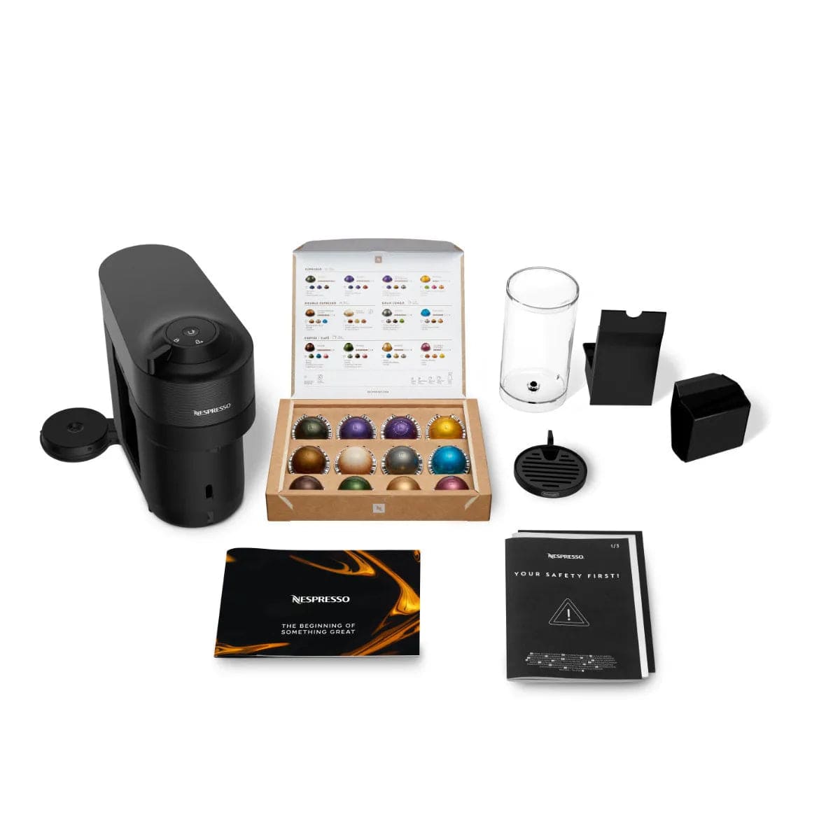 Nespresso Vertuo Pop+ Coffee and Espresso Machine by De'Longhi ENV92B (Liquorice Black) Nespresso Machine DeLonghi