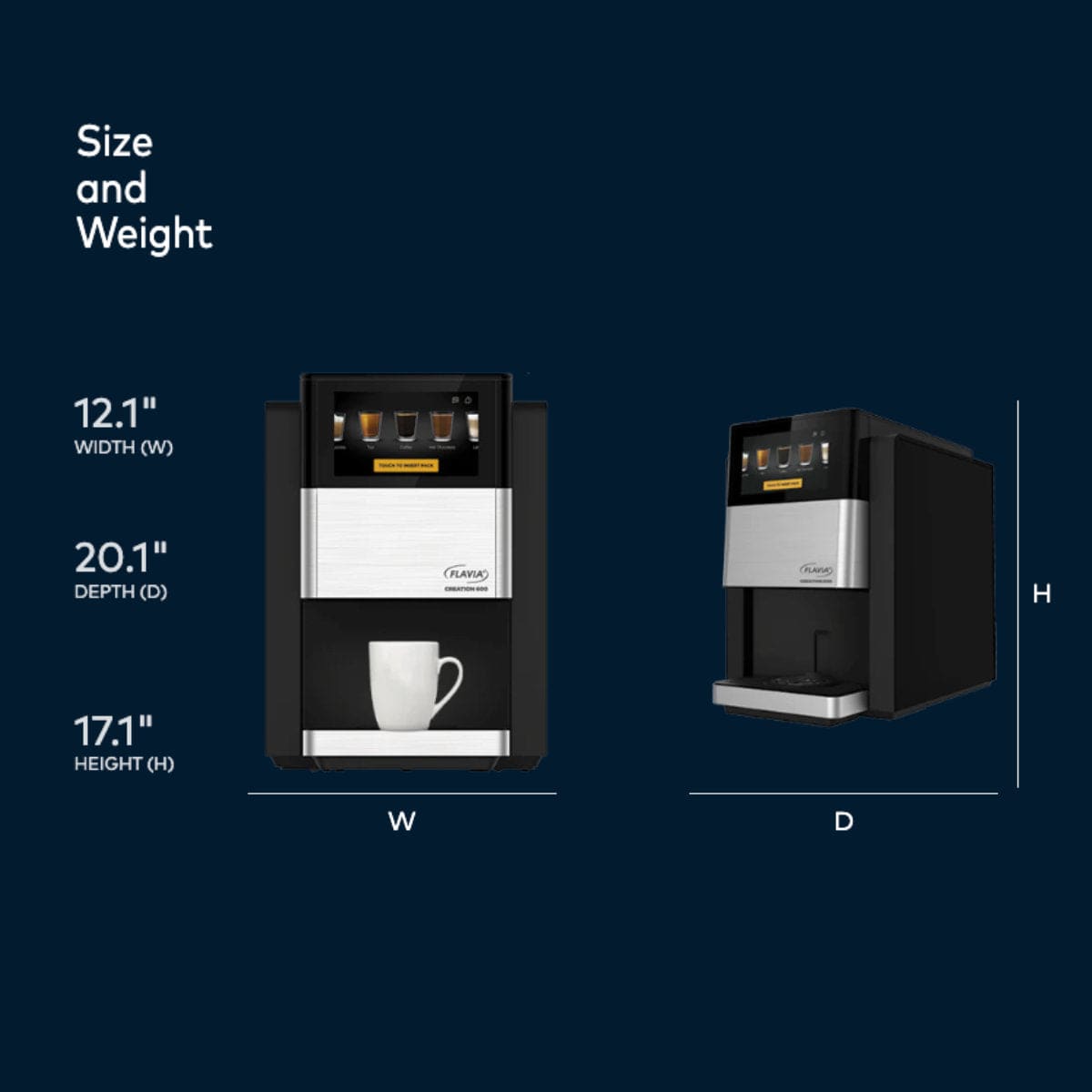 Flavia® Creation 600 Single Serve Freshpack Coffee Maker (Black) Single Serve Brewer Flavia