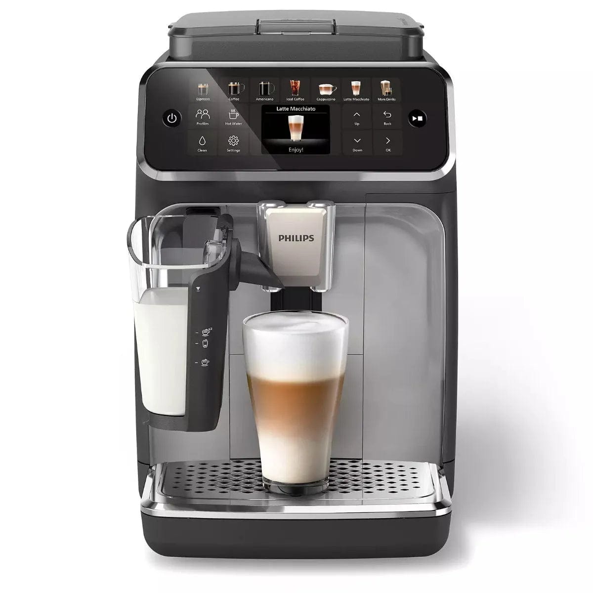 Philips 4400 LatteGo Super Automatic Espresso, Cappuccino, & Latte Macchiato Machine with SilentBrew EP4447/90 - Open Box, Unused Super Automatic Espresso Machine Philips