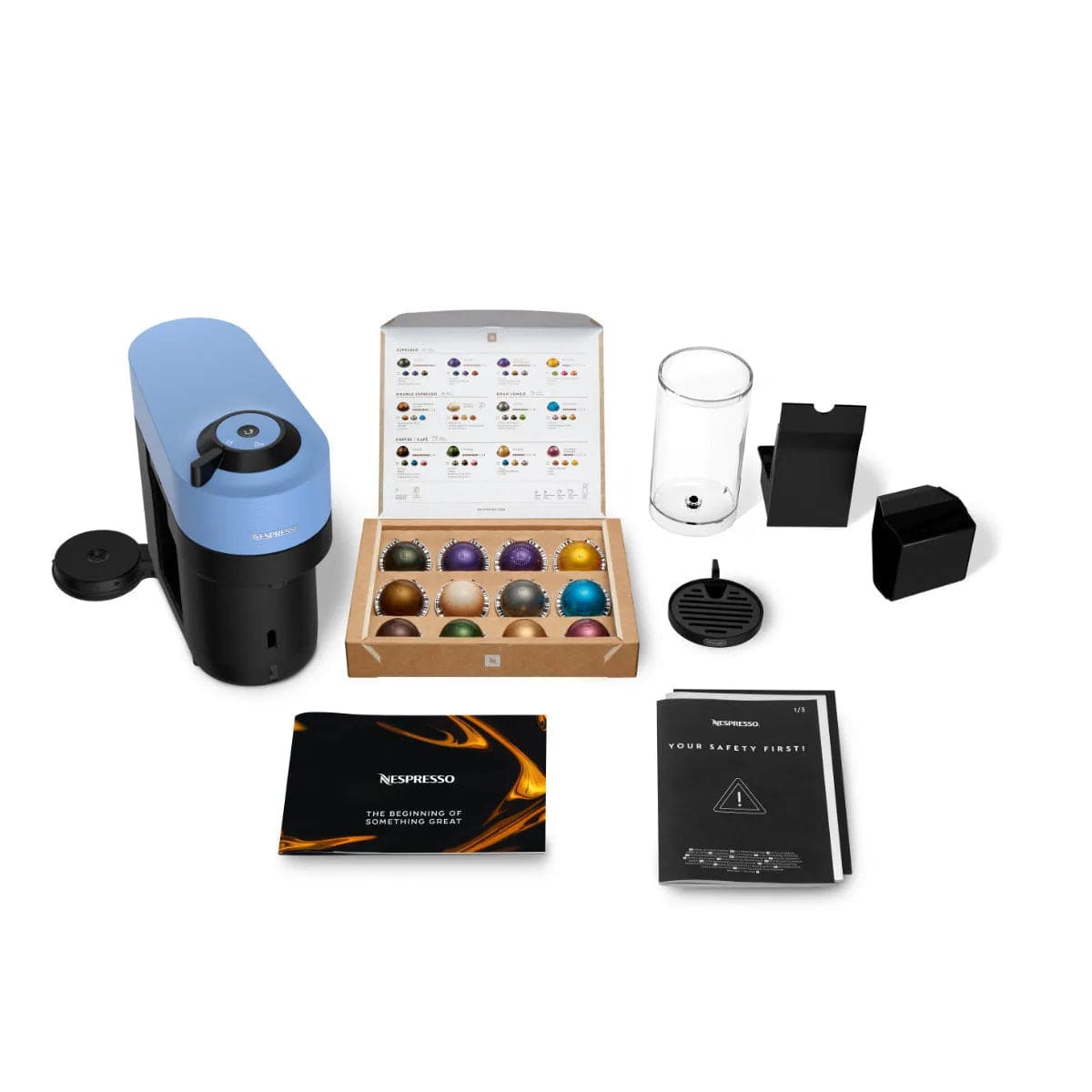 Nespresso Vertuo Pop+ Coffee and Espresso Machine by De'Longhi ENV92A (Pacific Blue) Nespresso Machine DeLonghi