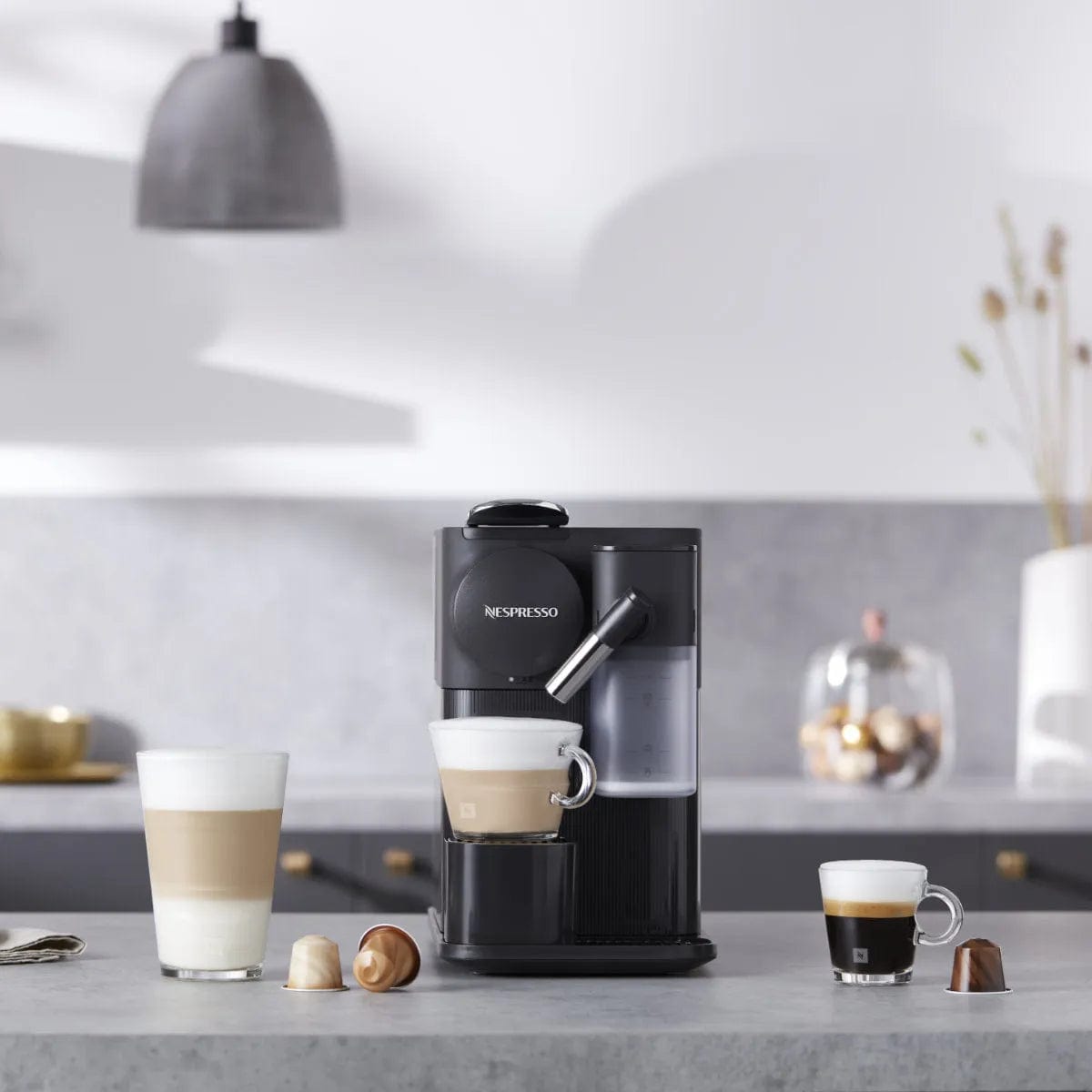 Nespresso Lattissima One Espresso Machine by De'Longhi EN510B (Shadow Black) Nespresso Machine DeLonghi