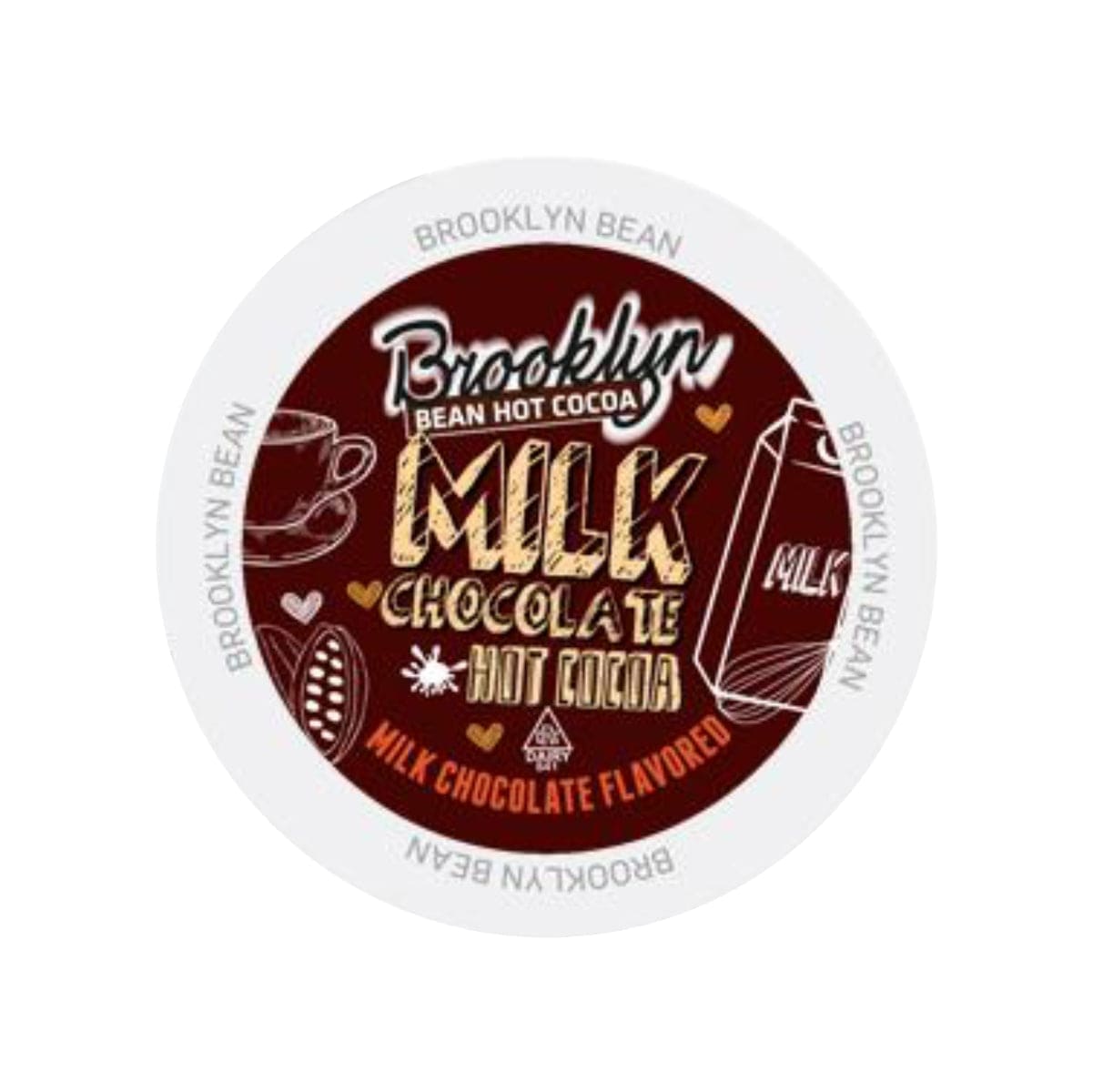 Brooklyn Bean Milk Chocolate Hot Cocoa Single-Serve Pods (Box of 40) K-Cups Brooklyn Bean