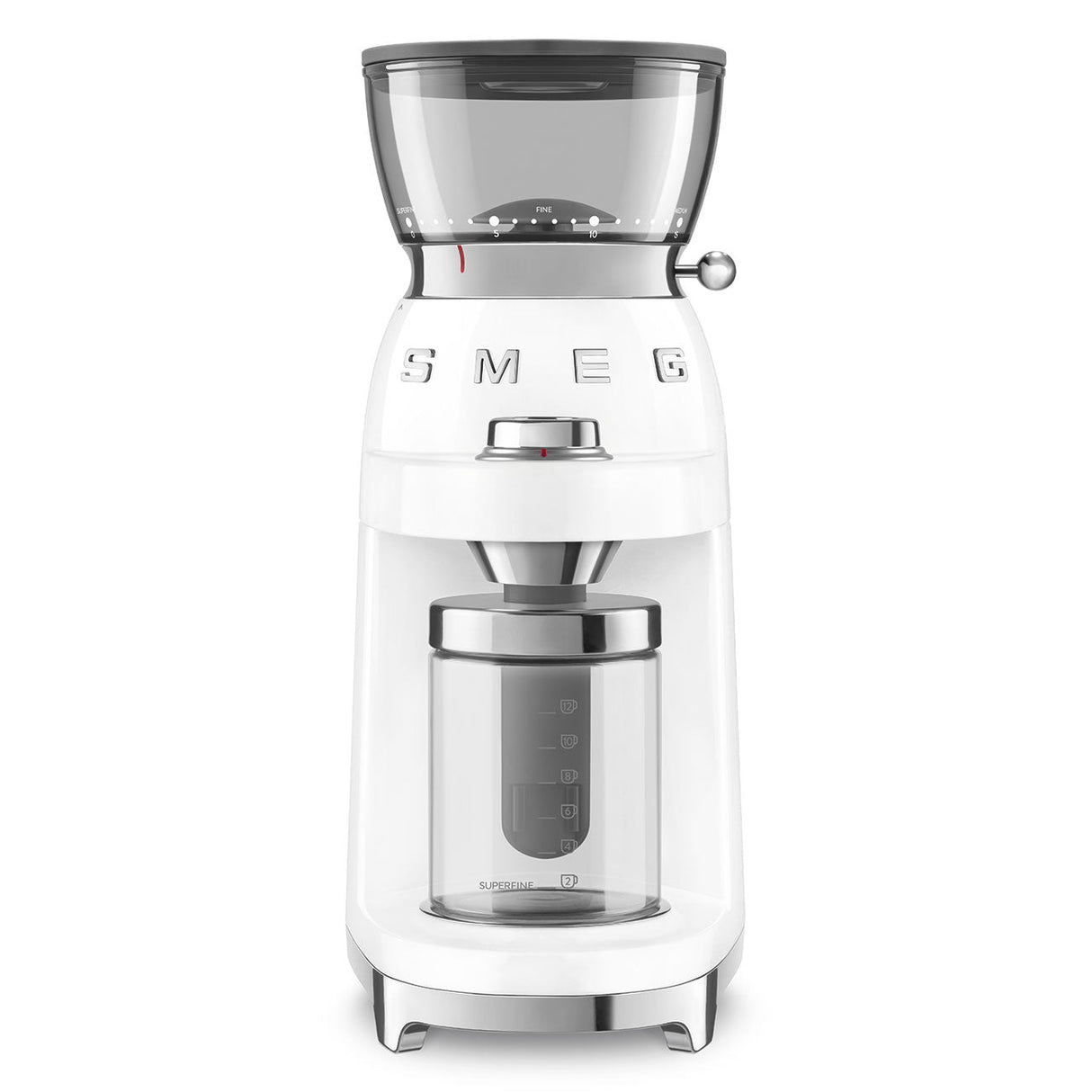 Smeg Retro-Style Coffee Grinder CGF03WHUS (White) Coffee Grinder Smeg