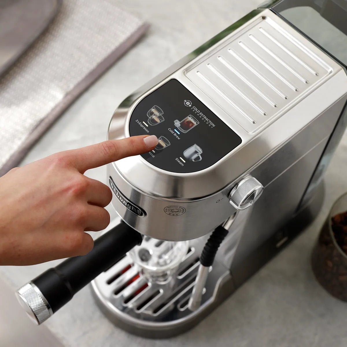 De'Longhi Dedica Duo Espresso Machine with Cold Brew EC890M (Metal) Espresso Machine DeLonghi