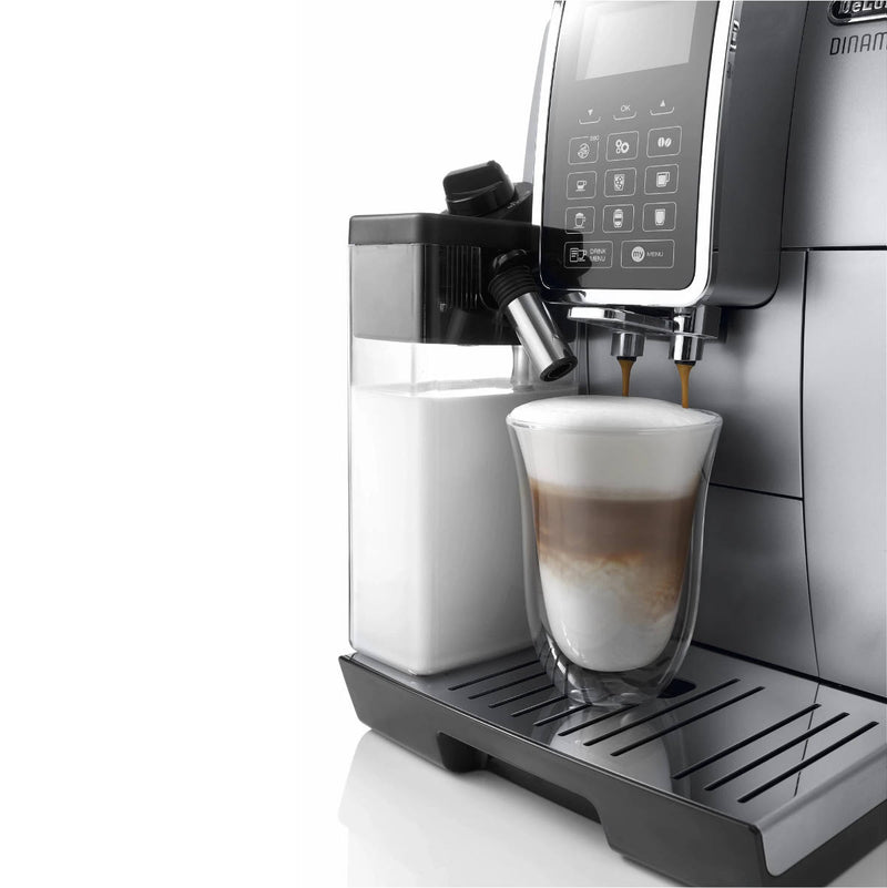 DeLonghi Dinamica LatteCrema Super Automatic Espresso & Cappuccino Machine ECAM35075SI (Silver) - REFURBISHED