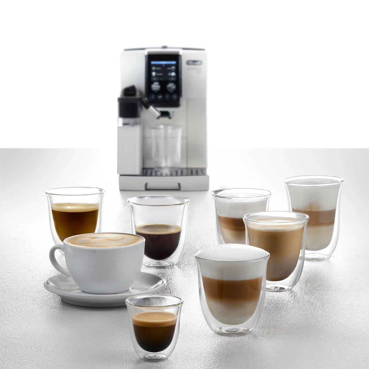 De'Longhi Dinamica Plus Super Automatic Espresso & Coffee Machine ECAM38085SB (Silver) Super Automatic Espresso Machine DeLonghi