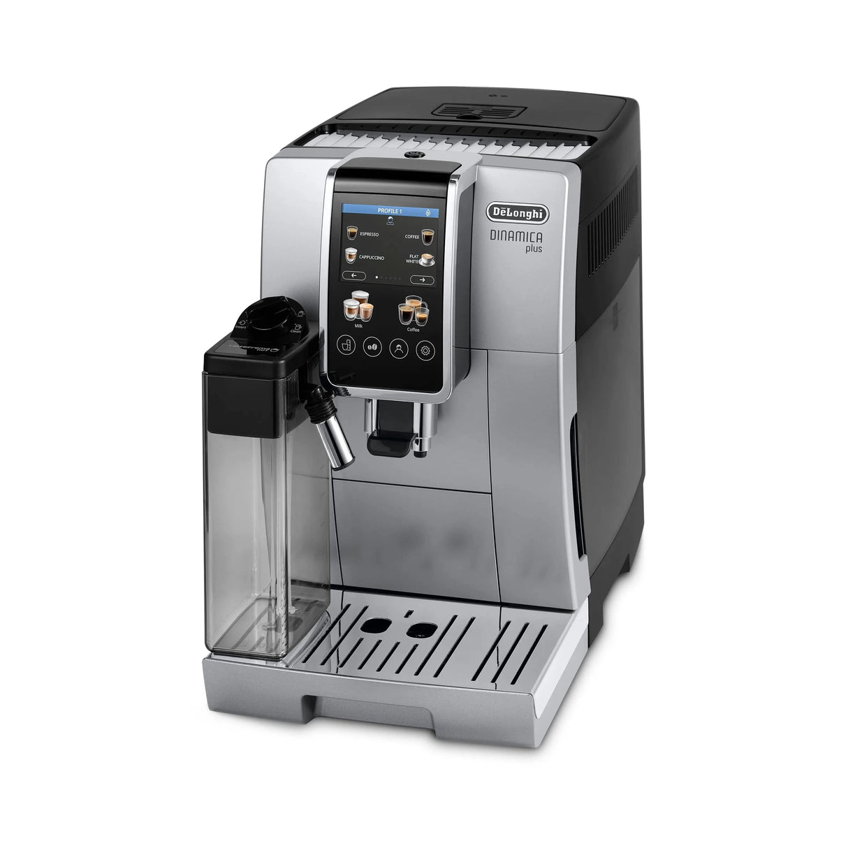 De'Longhi Dinamica Plus Super Automatic Espresso & Coffee Machine ECAM38085SB (Silver) Super Automatic Espresso Machine DeLonghi