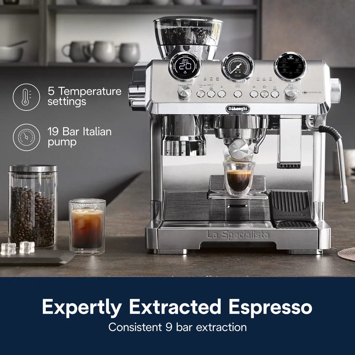 De'Longhi La Specialista Maestro Espresso Machine with Cold Brew EC9885M (Silver) Espresso Machine DeLonghi