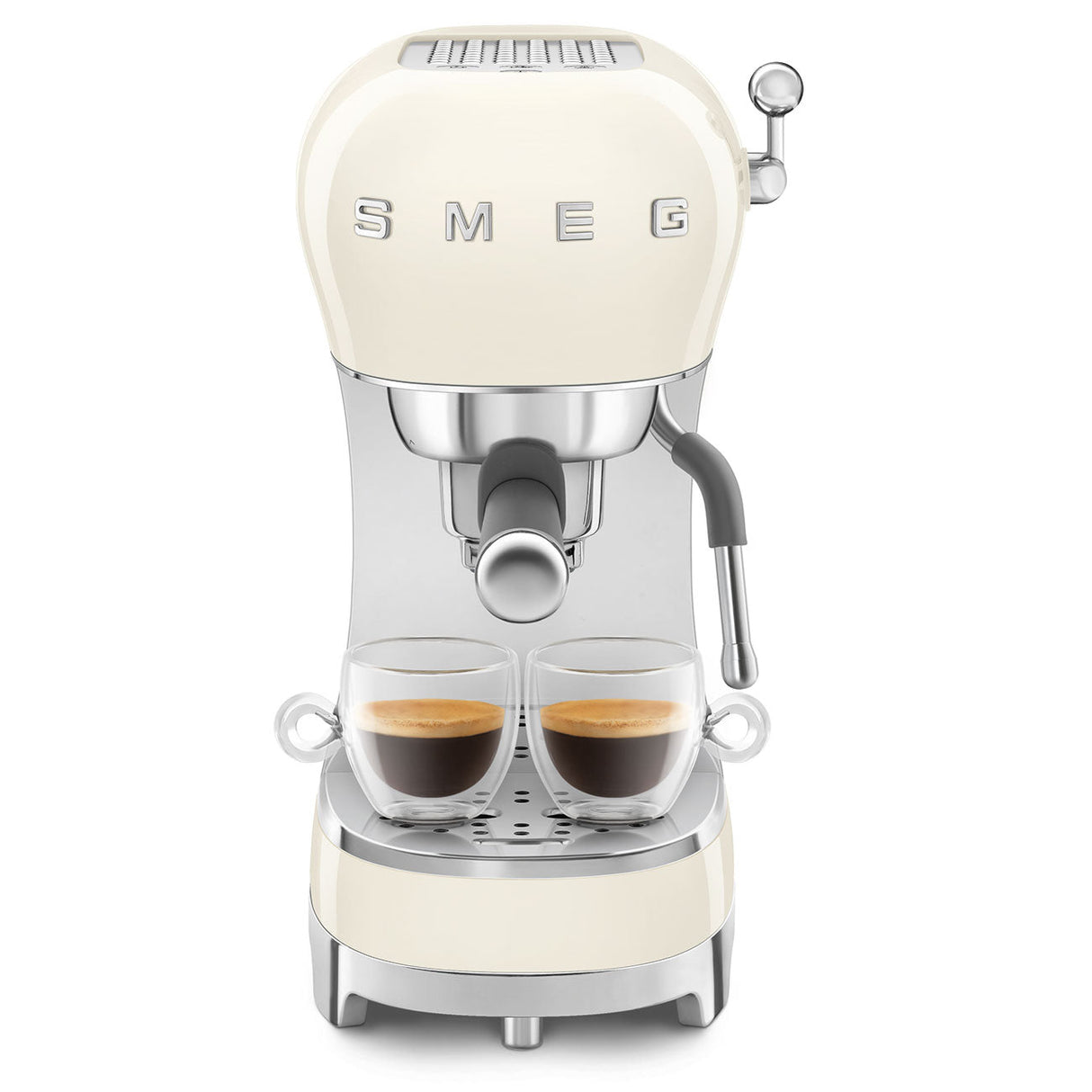 Smeg Retro-Style Espresso Maker ECF02CRUS (Cream) Espresso Machine Smeg