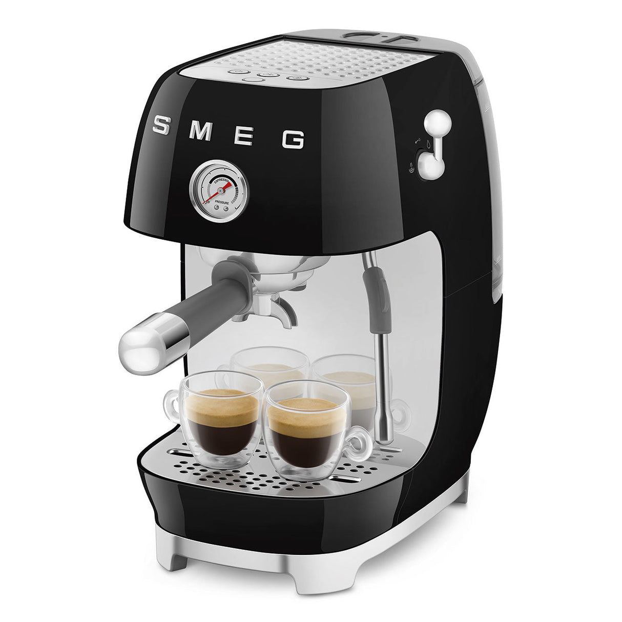 Smeg Retro-Style Espresso Maker with Cold Brew ECF03BLUS (Black) Espresso Machine Smeg