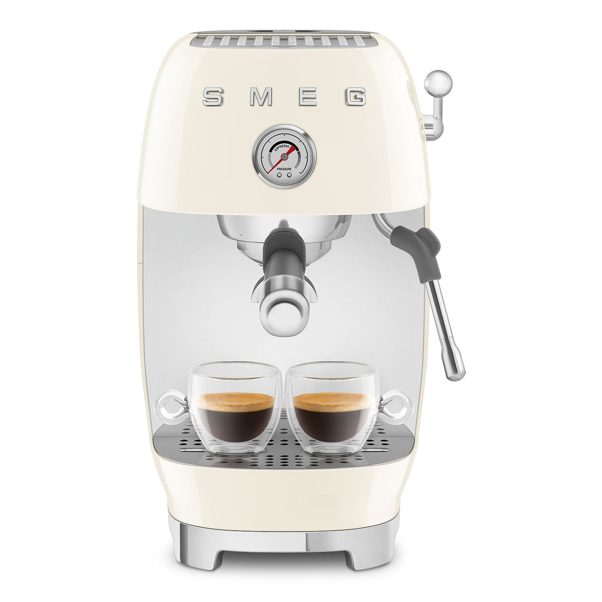Smeg Retro-Style Espresso Maker with Cold Brew ECF03CRUS (Cream) Espresso Machine Smeg