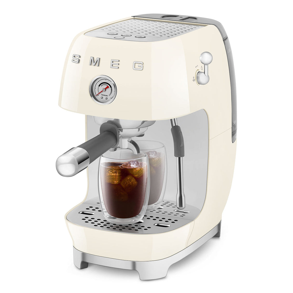 Smeg Retro-Style Espresso Maker with Cold Brew ECF03CRUS (Cream) Espresso Machine Smeg