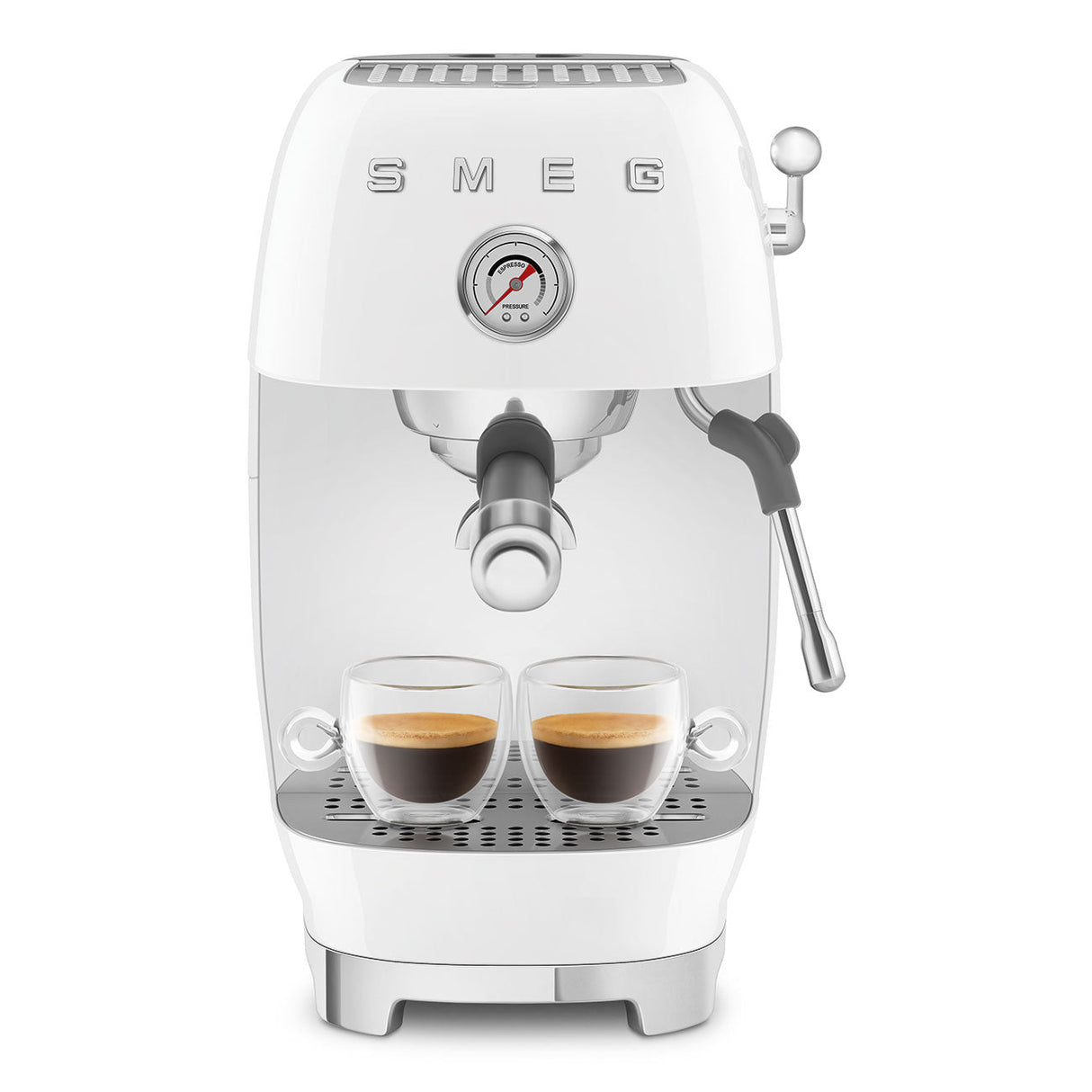 Smeg Retro-Style Espresso Maker with Cold Brew ECF03WHUS (White) Espresso Machine Smeg