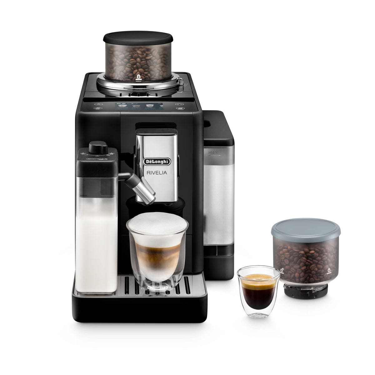 De'Longhi Rivelia Super Automatic Espresso Machine EXAM44055B (Onyx Black) Super Automatic Espresso Machine DeLonghi