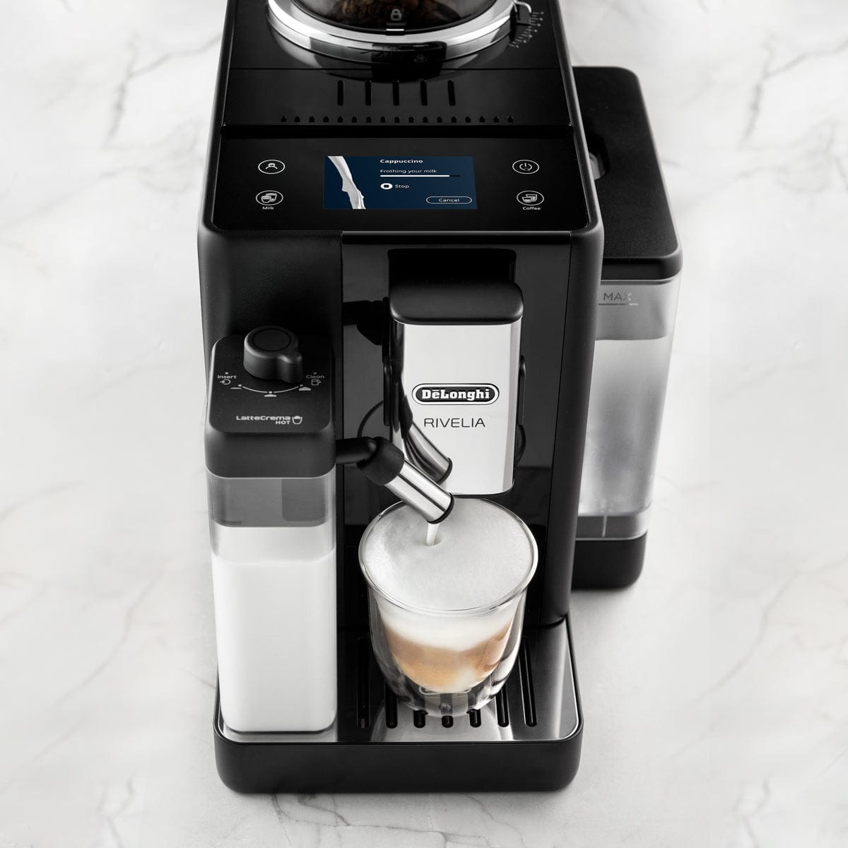 De'Longhi Rivelia Super Automatic Espresso Machine EXAM44055B (Onyx Black) Super Automatic Espresso Machine DeLonghi